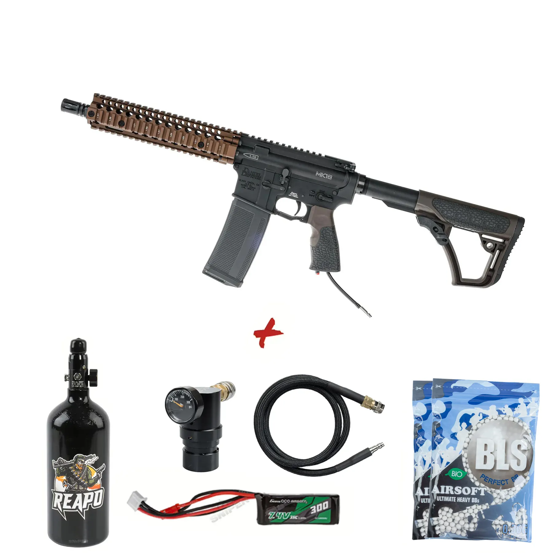 HPA Deal #1 -  Wolverine MTW Daniel Defense MK18 RIS II Milspec HPA, Dualtone 