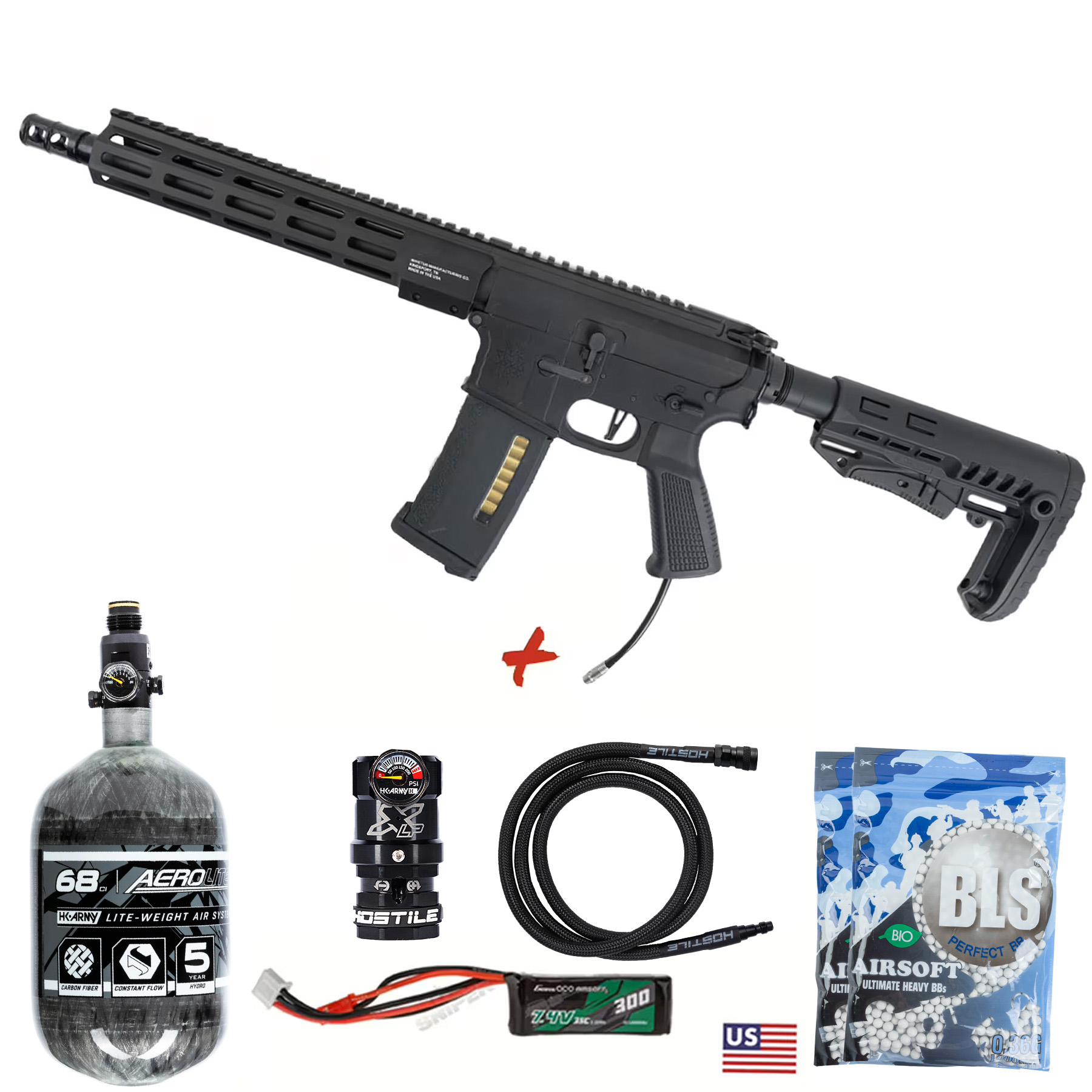 HPA Deal #4 - MTW Billet 10" Tactical Inferno Edition Gen. 3 HPA, Black