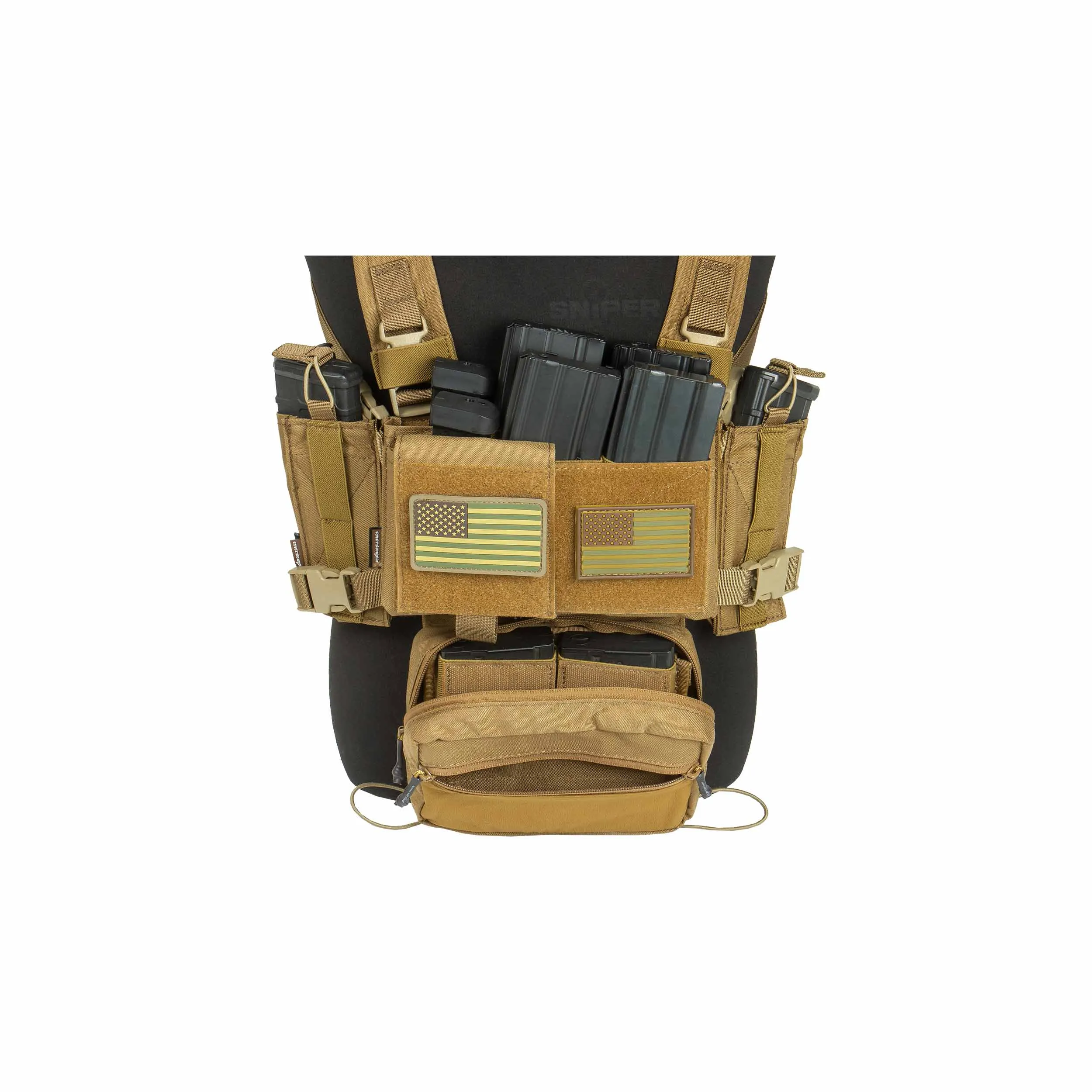 Micro Fight Chissis MK3 Chest Rig, Coyote Brown