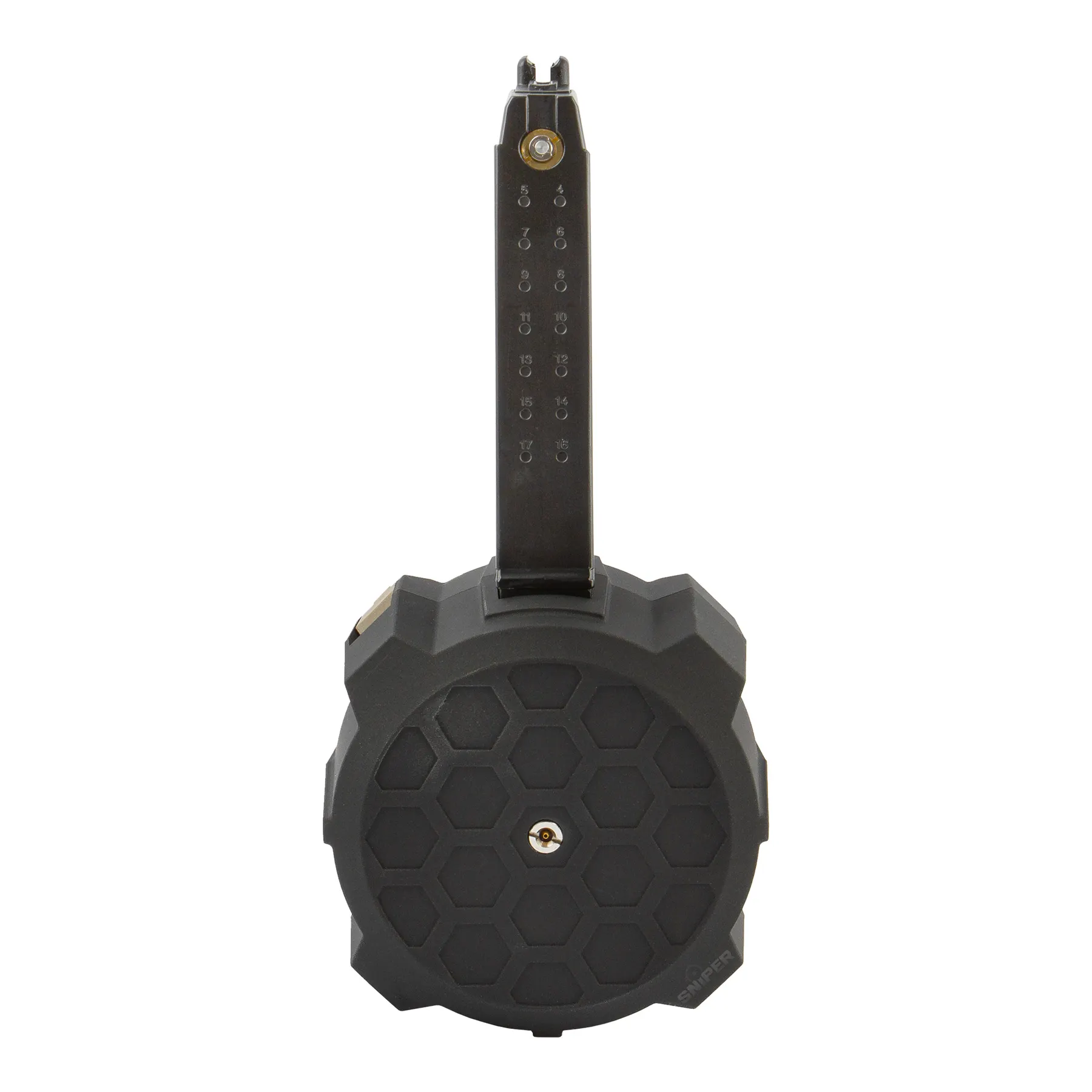 Drum Mag für G17 Models GBB 200rds, black Drum Mag für G17 Models GBB 200rds, black