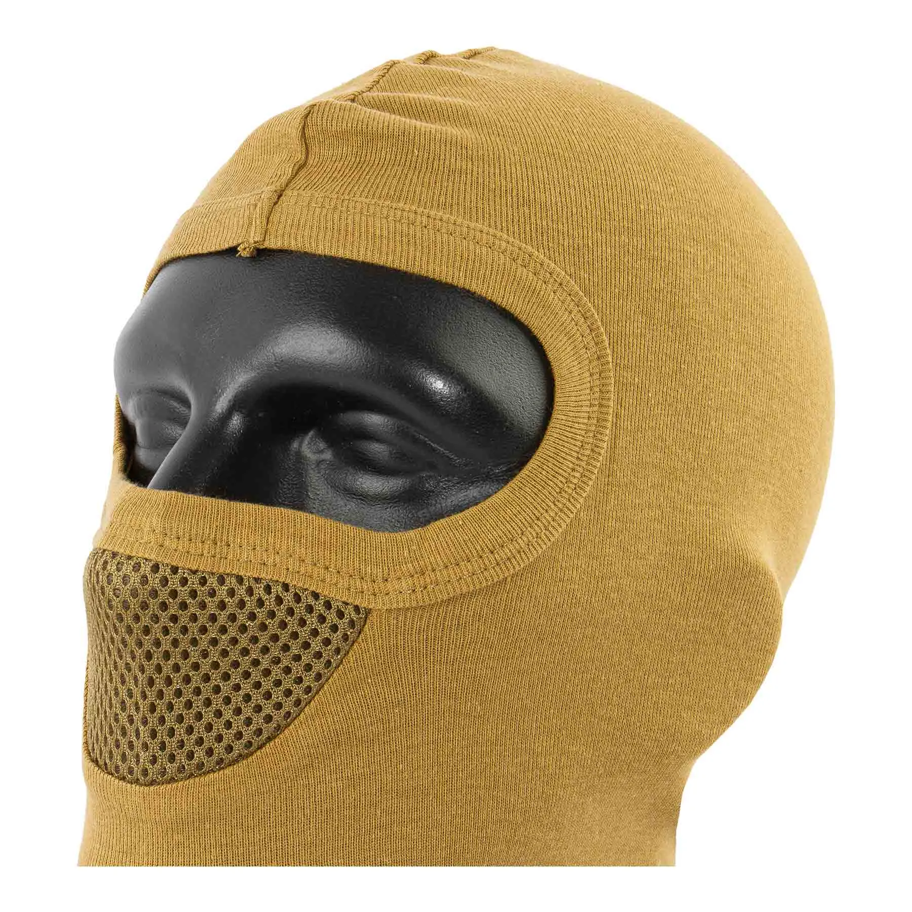 Balaclava mit Netzeinsatz, Tan