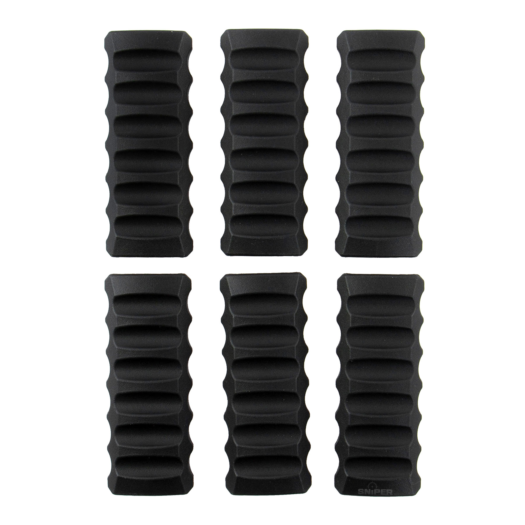 UTG Low Profile Rail Covers 6pcs, Black