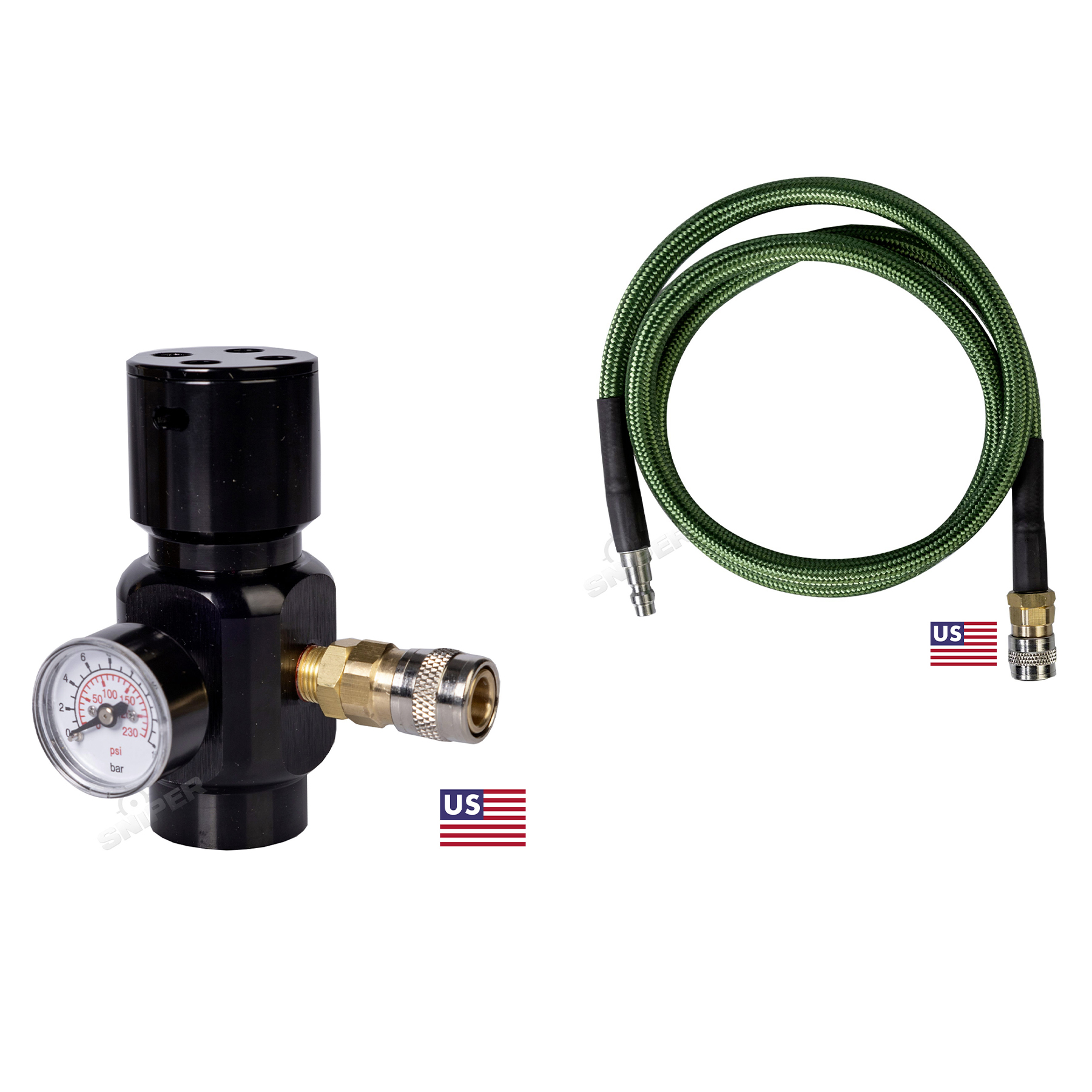 Reapo Portable Micro Regulator w/ 40" Green Remote Line, US Version