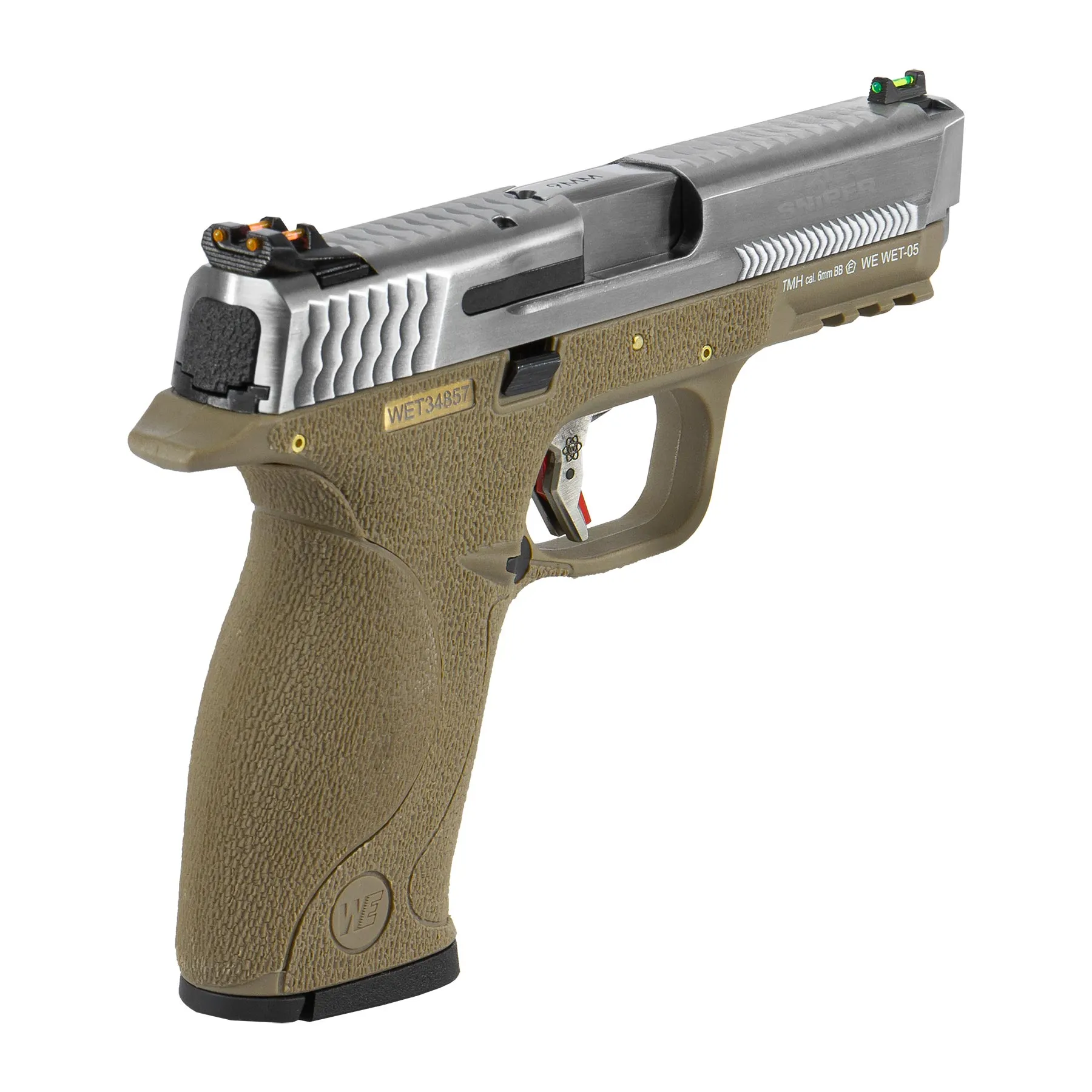 WE WET 05 SV Silver Barrel Full Metal FDE GBB Softair