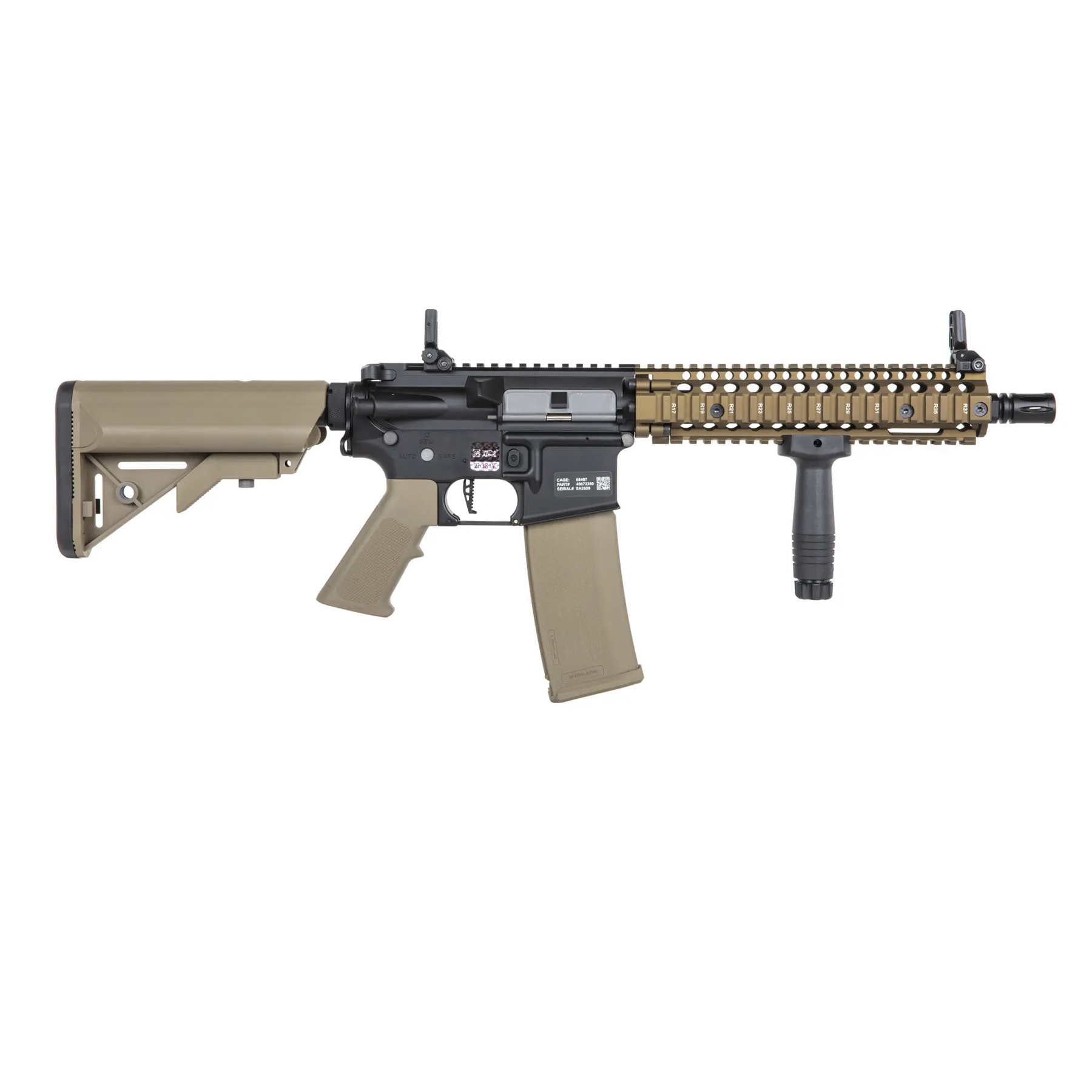 Specna Arms SA-P19 Prime Daniel Defense MK18 w/ Aster ETU (S)AEG, Chaos Bronze