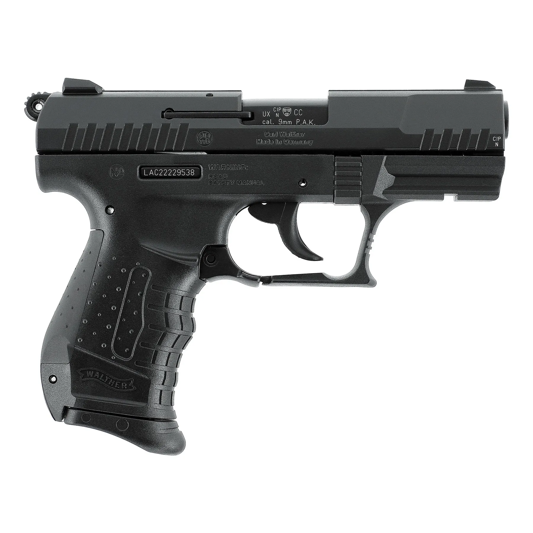 Walther P22 Ready Schreckschusspistole 9mm P.A.K, Black