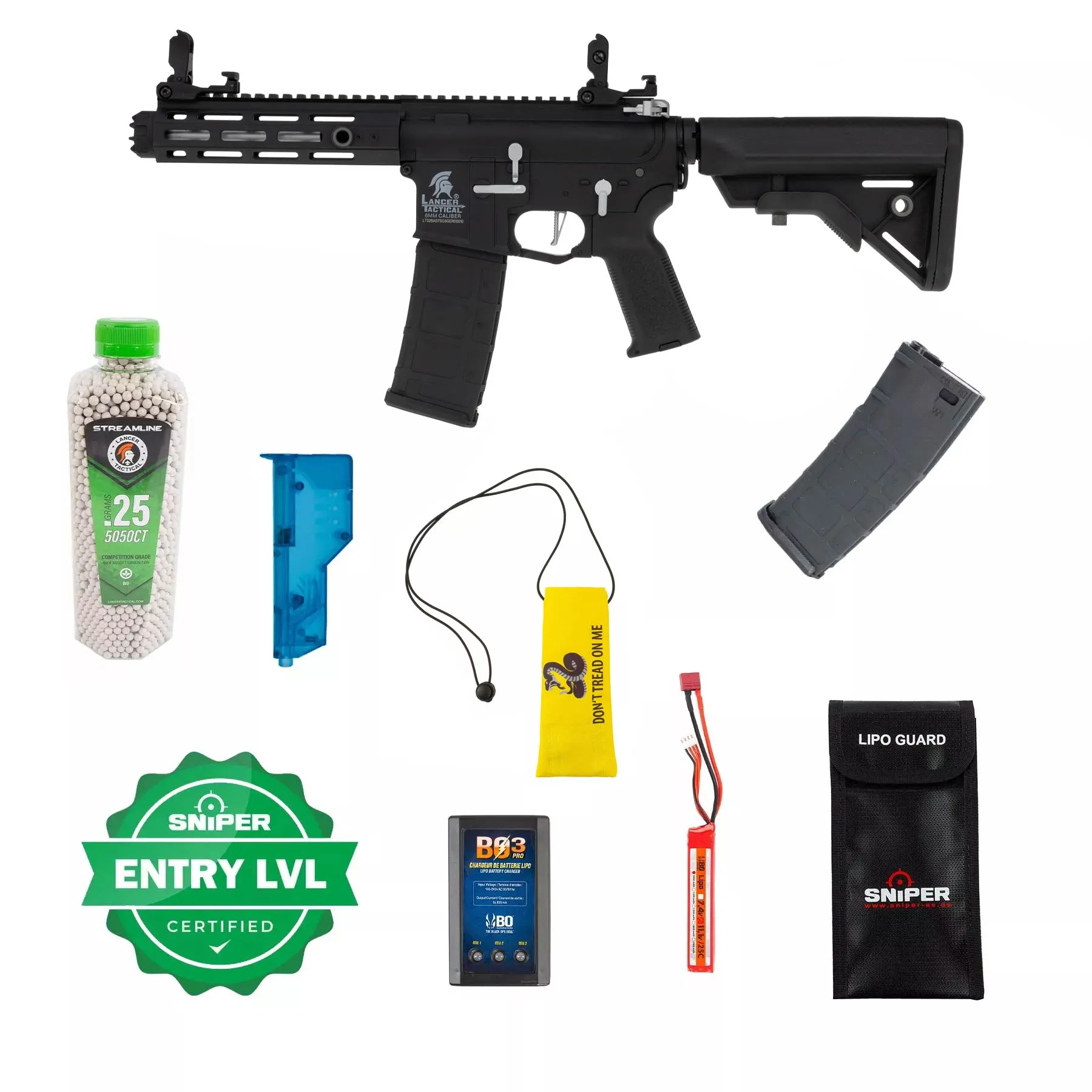 Einsteiger Set #1 - Lancer LT-34 Hellion w/ Nebula ETU (S)AEG, Black/Silver Einsteiger Set #1 - Lancer LT-34 Hellion w/ Nebula ETU (S)AEG, Black/Silver