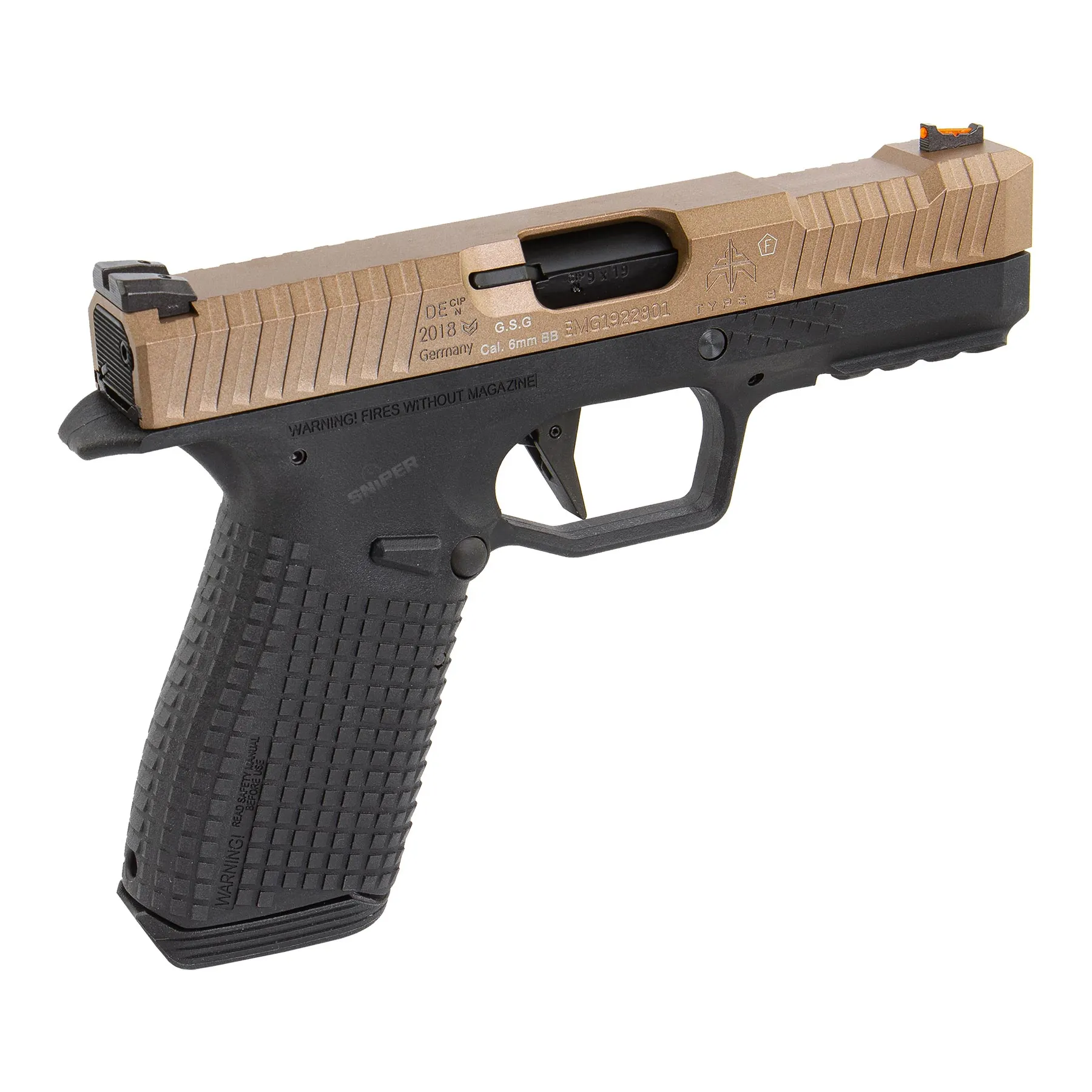 Archon Firearms Type B Pistol GBB, Black
