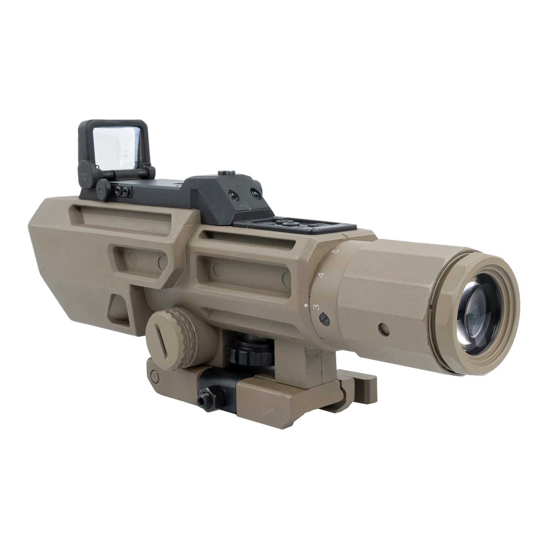 ADO 3-9X42 Scope inkl. Flip Up Red Dot, Tan
