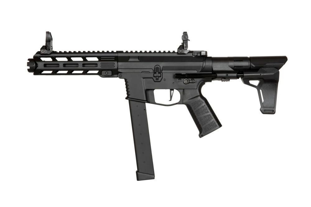 Well WE01A SMG Airsoft Rifle (S)AEG, Black