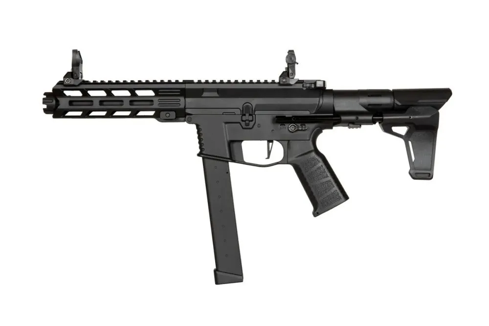 Well WE01A SMG Airsoft Rifle (S)AEG, Black Well WE01A SMG Airsoft Rifle (S)AEG, Black