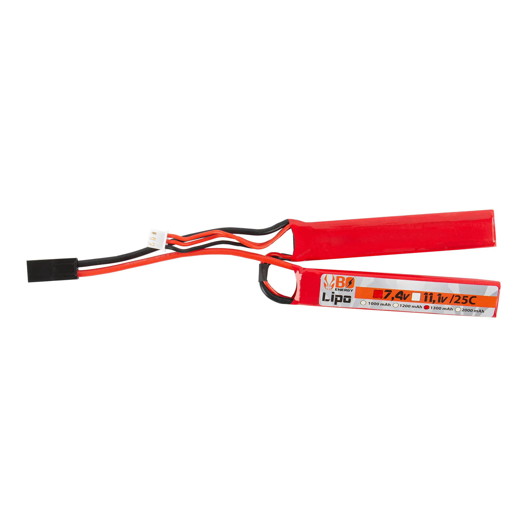 Tamiya 7,4V 1300mAh Lipo Akku 25C, 2 Sticks
