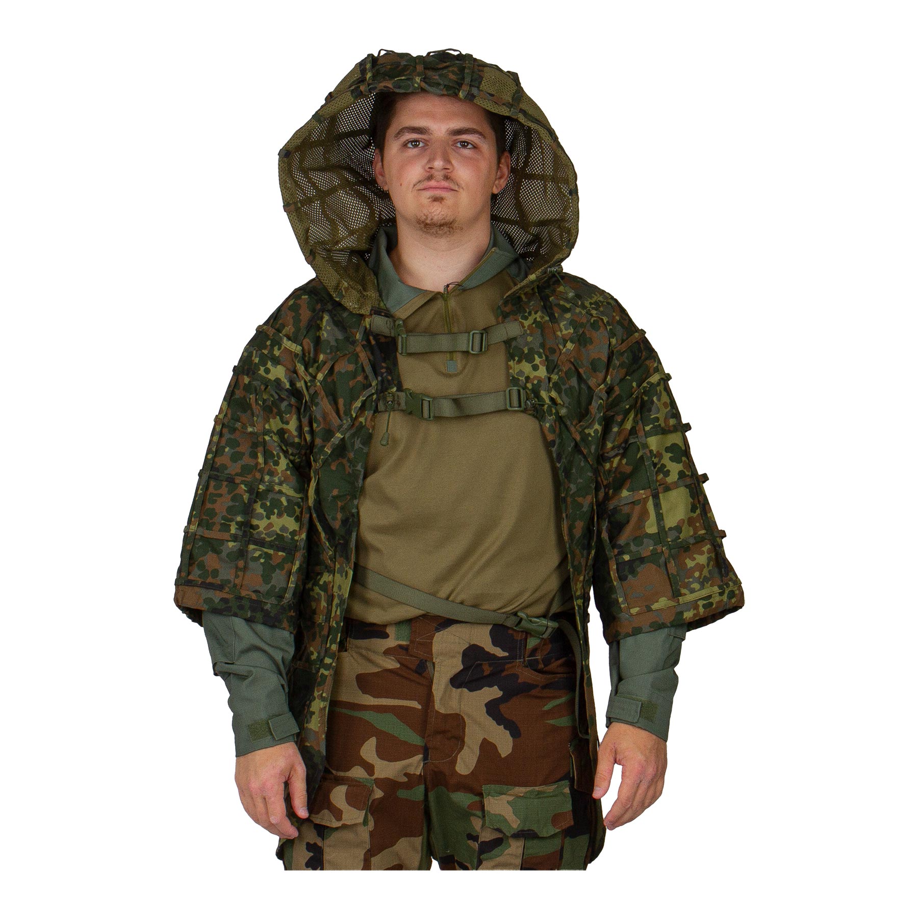Invader Ghillie Base Plain, Flecktarn