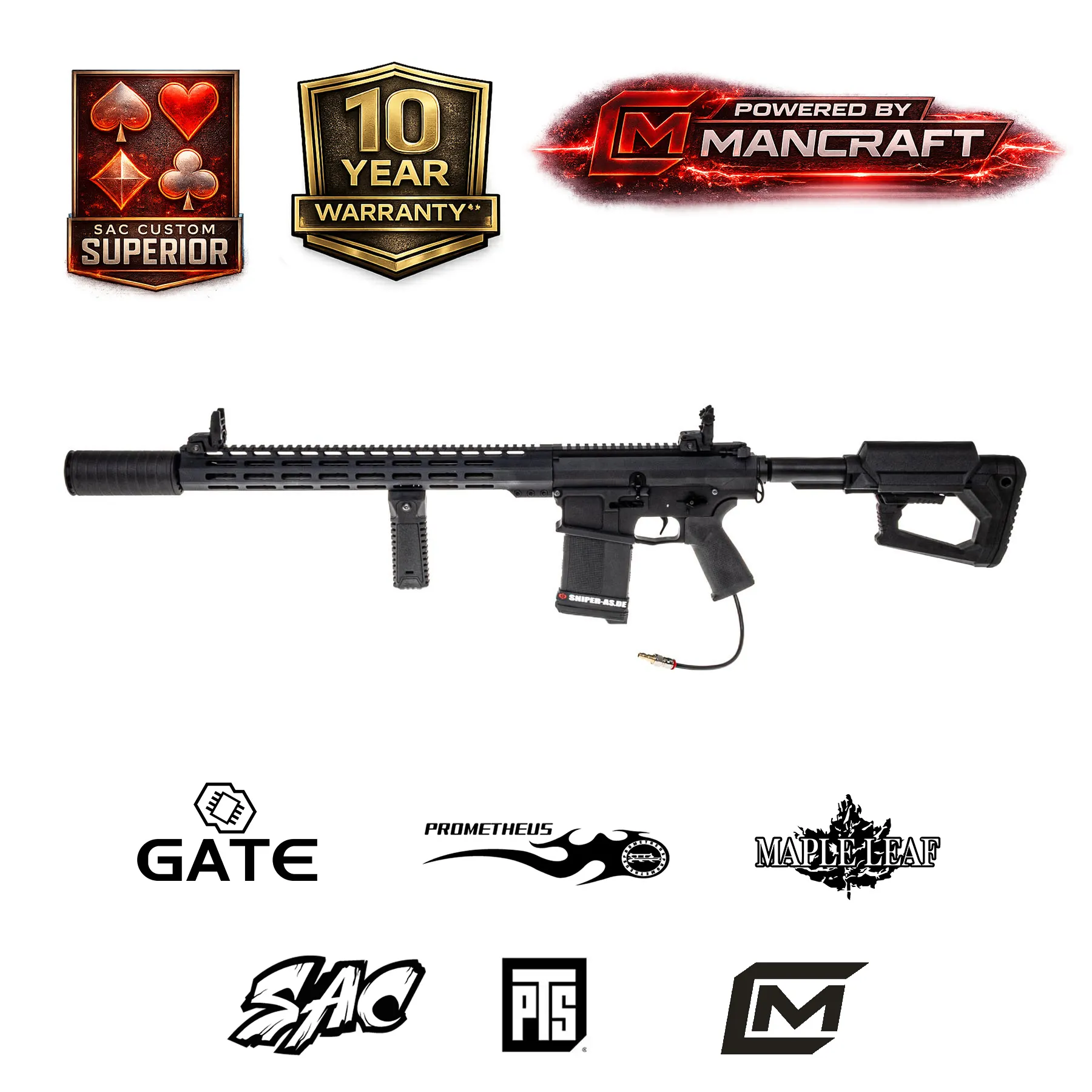 SAC PDIK DMR "True Noir" Grade III anodized Limited Edition 4/4, mHPA