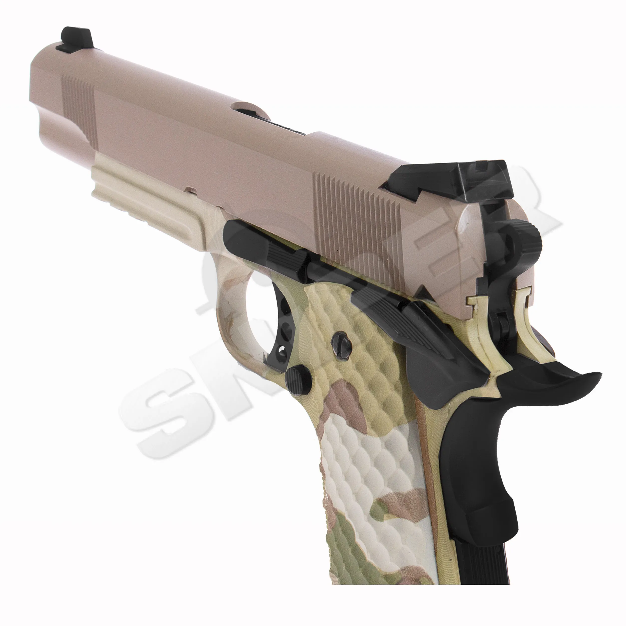 Raven 1911 MEU Railed GBB, Camo/Tan Raven 1911 MEU Railed GBB, Camo/Tan