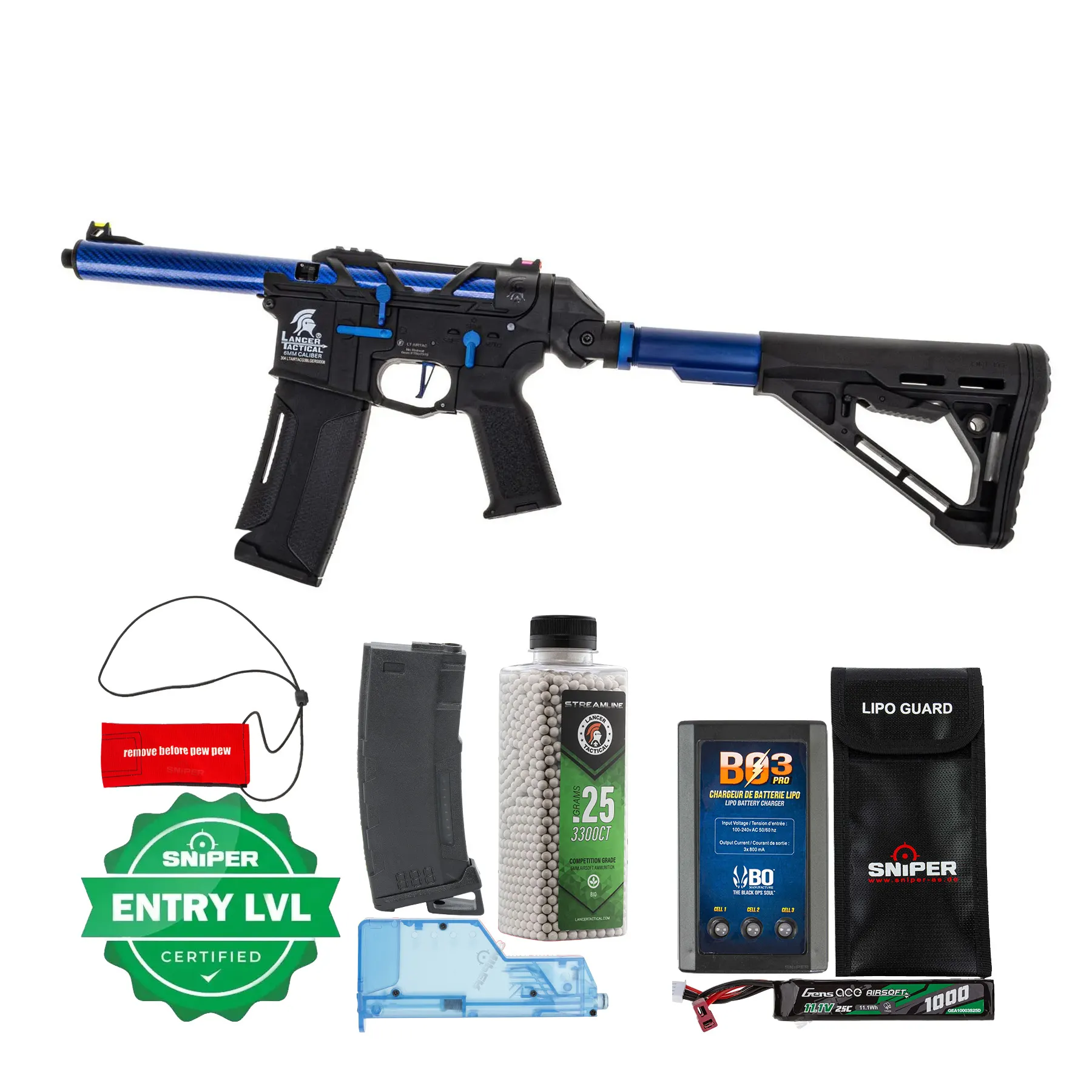 Einsteiger Set #1 - Lancer Tactical x AIRTAC M4 Speedsoft Gen3, Blue