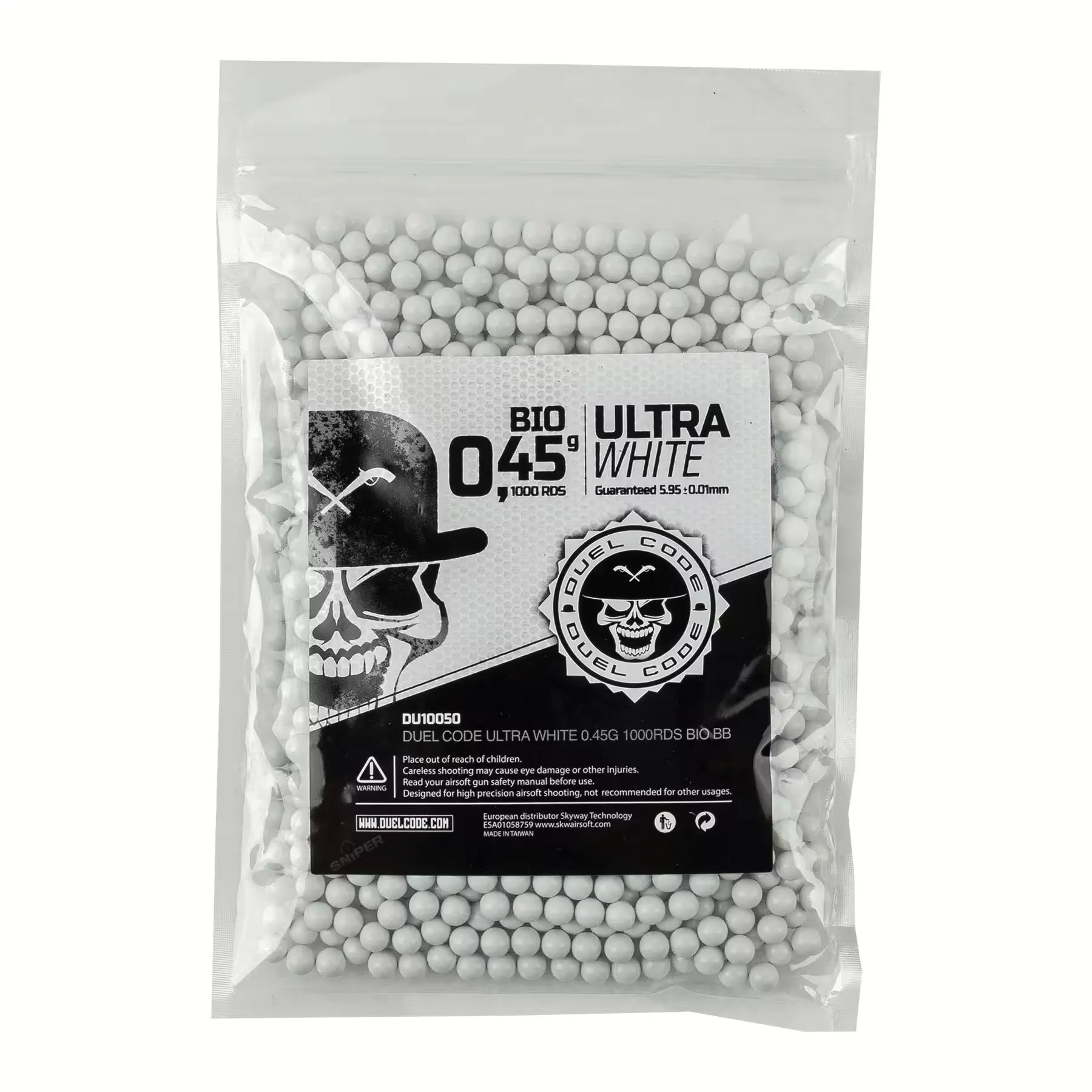 Duel Code Ultra White Bio BBs 0,45g, 1000rds