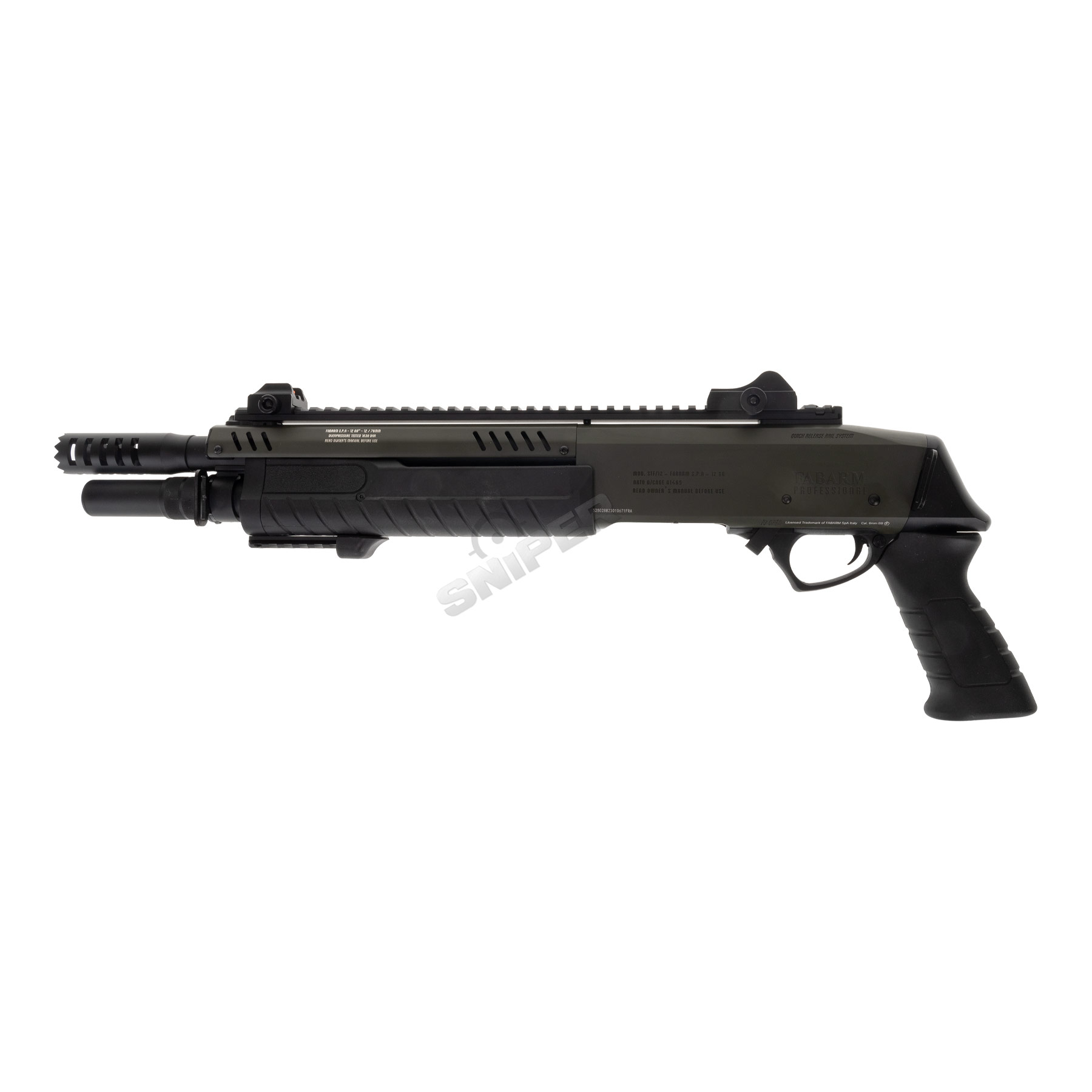 Fabarm STF12 Short 11" Gas Pumpgun, Green
