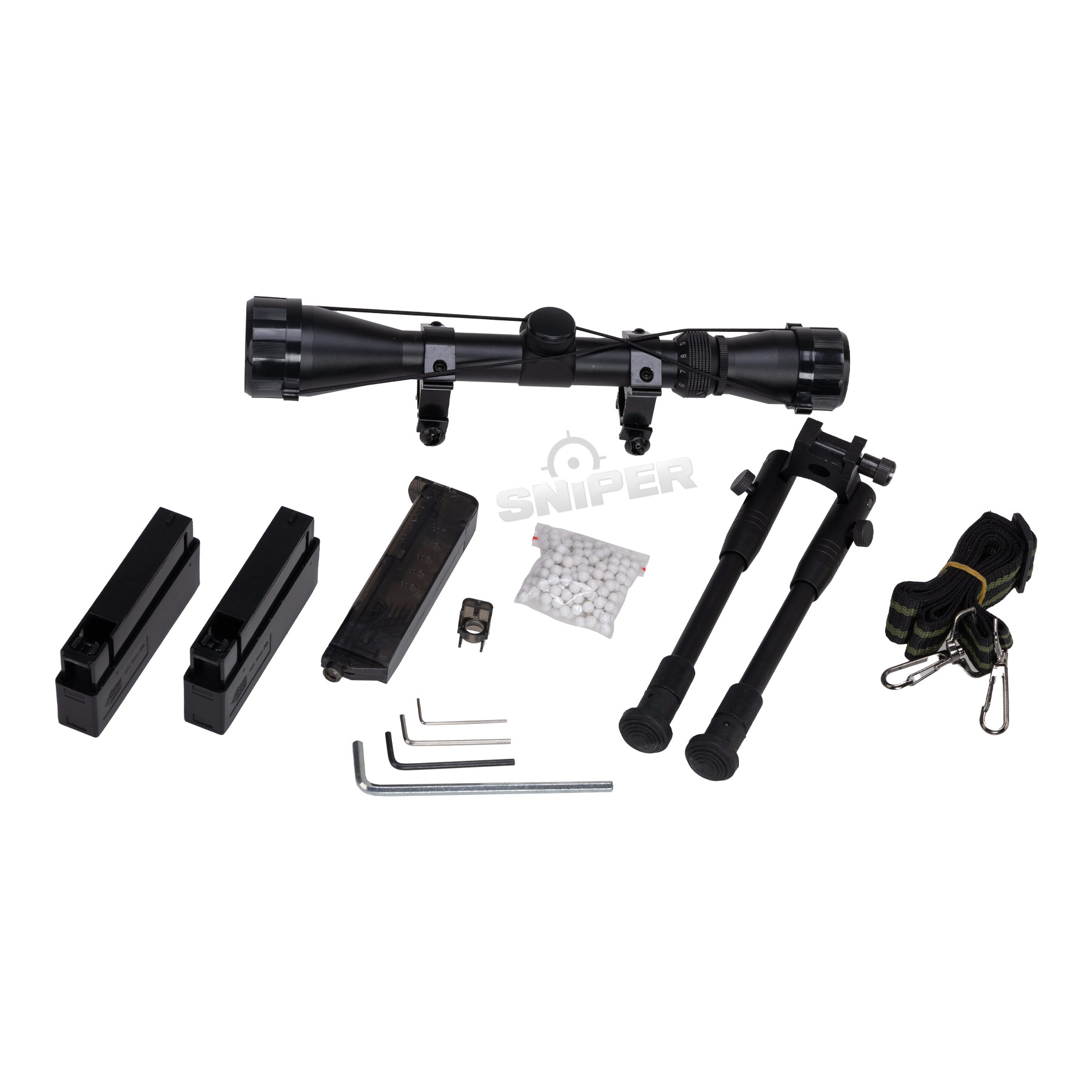 Specna Arms SA-S14 Scharfschützengewehr High-Power w/ Scope & Bipod, Black