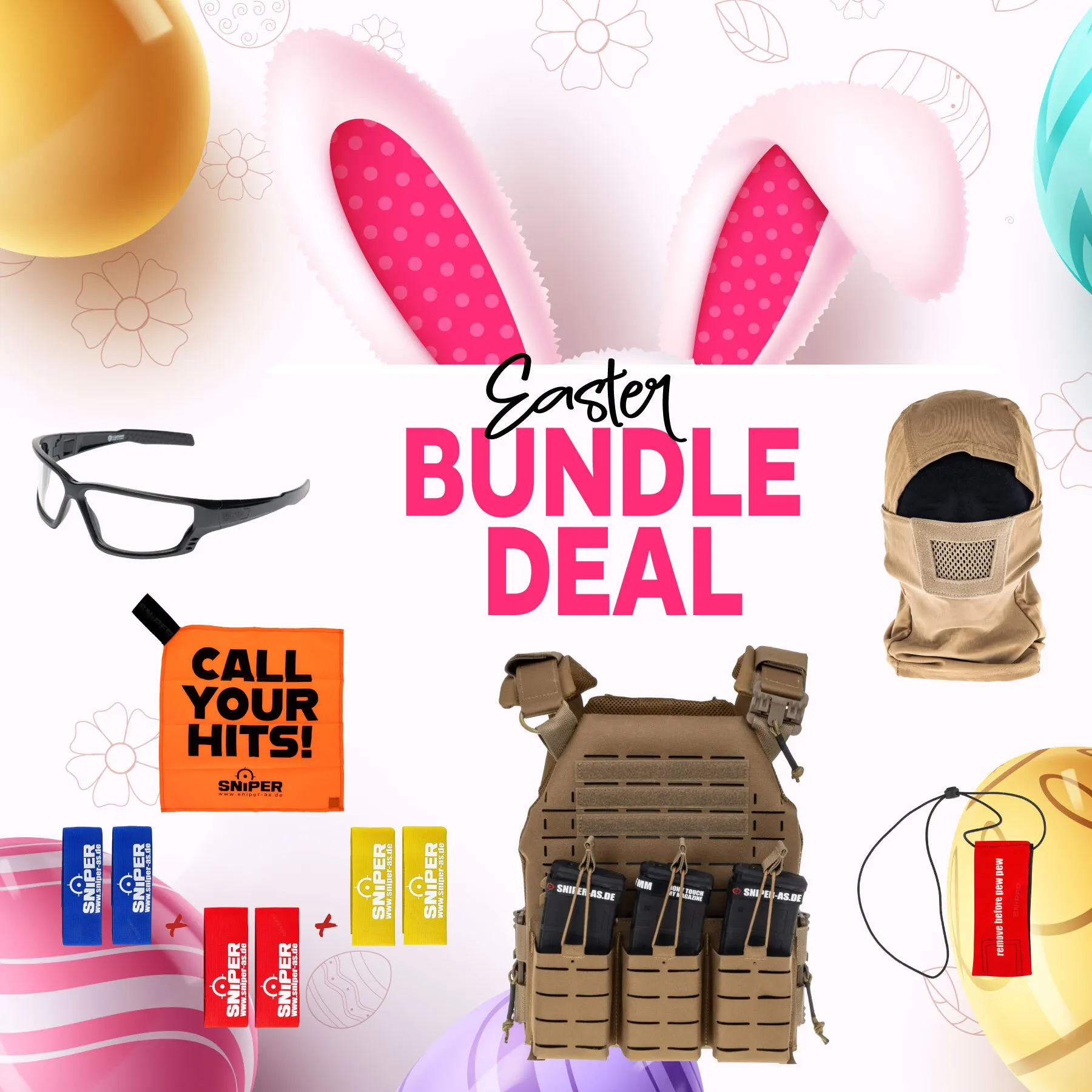 Easter Bundle - SixMM Plattenträger Tactical LLC, Tan