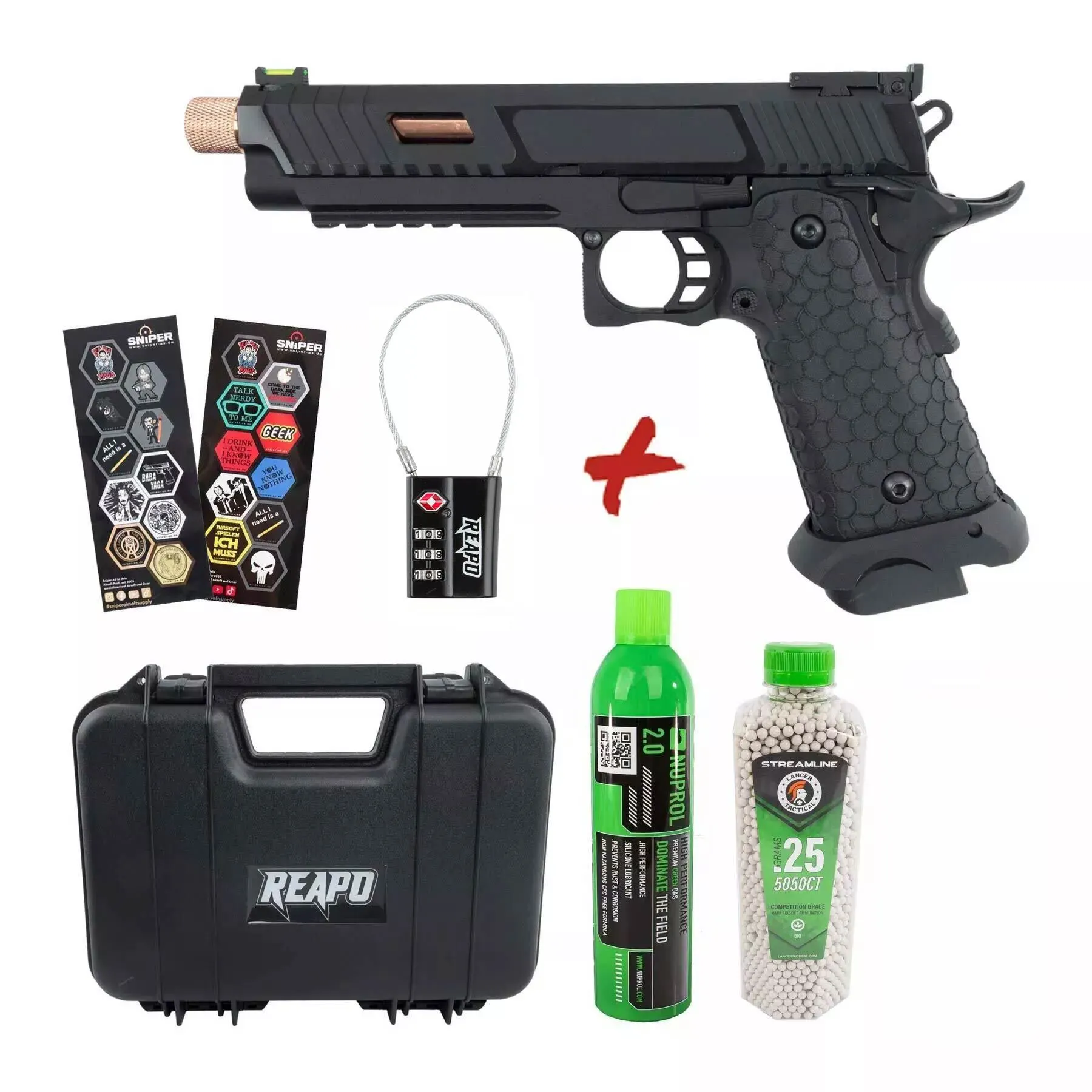 Bundle Deal #1 - Reapo JW3 BABA YAGA Softair Pistole Bundle Deal #1 - Reapo JW3 BABA YAGA Softair Pistole