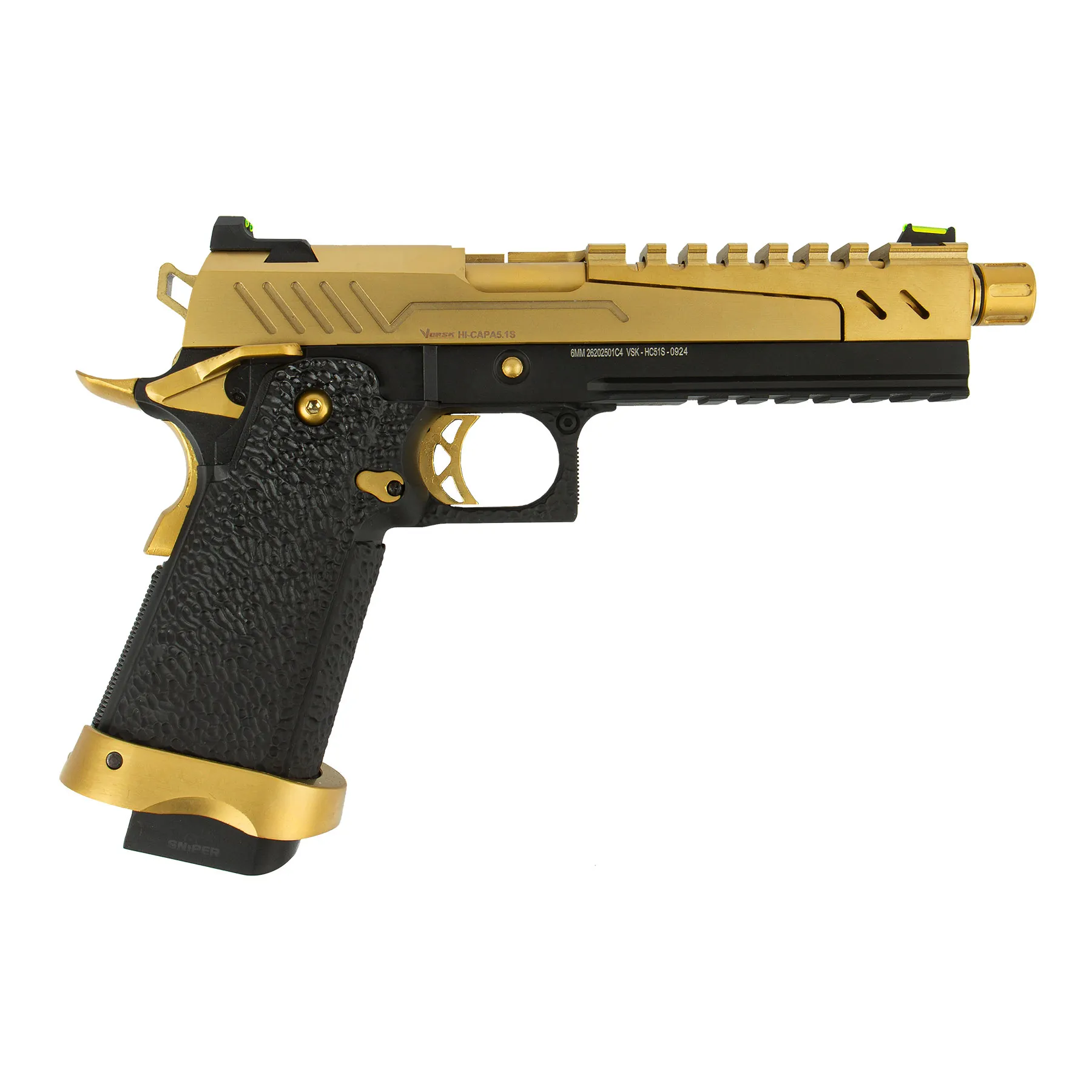 Vorsk Hi-Capa 5.1 Split Slide, Gold, GBB
