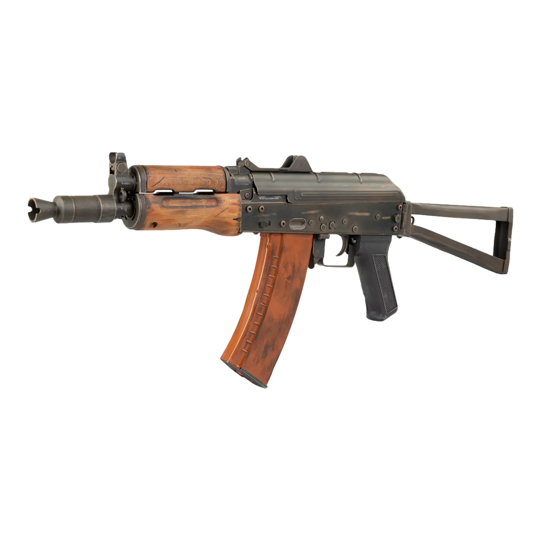 APS AK 74U Battle Worn Style (S)AEG, Real Wood