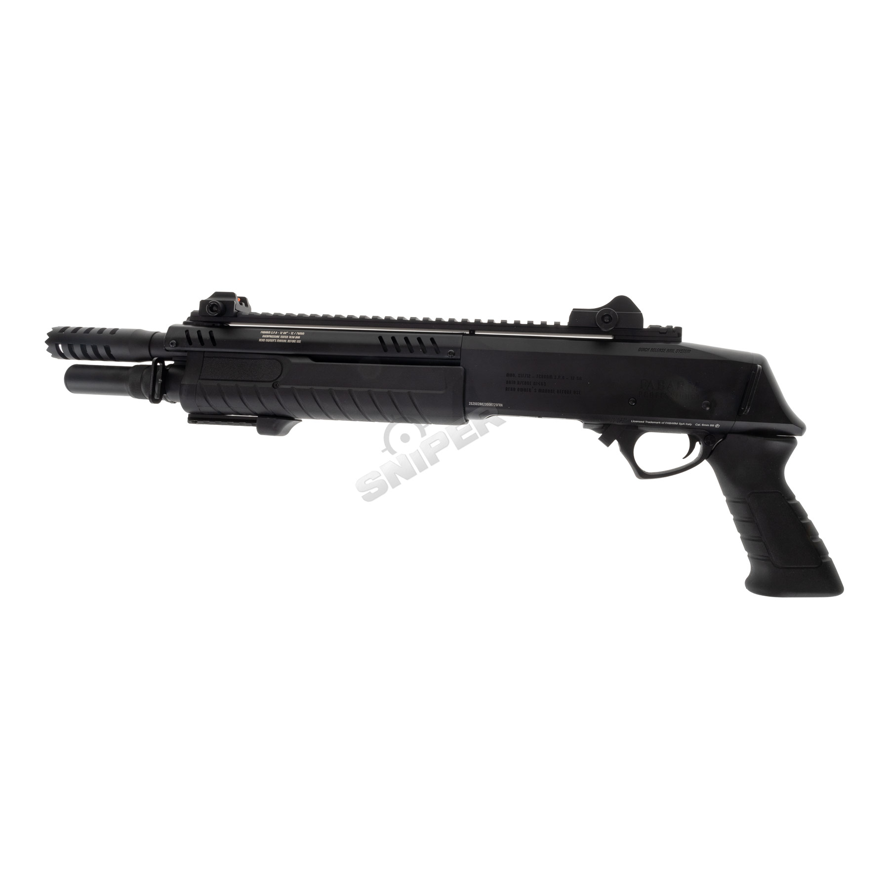 Fabarm STF12 Short 11" Gas Pumpgun, Black