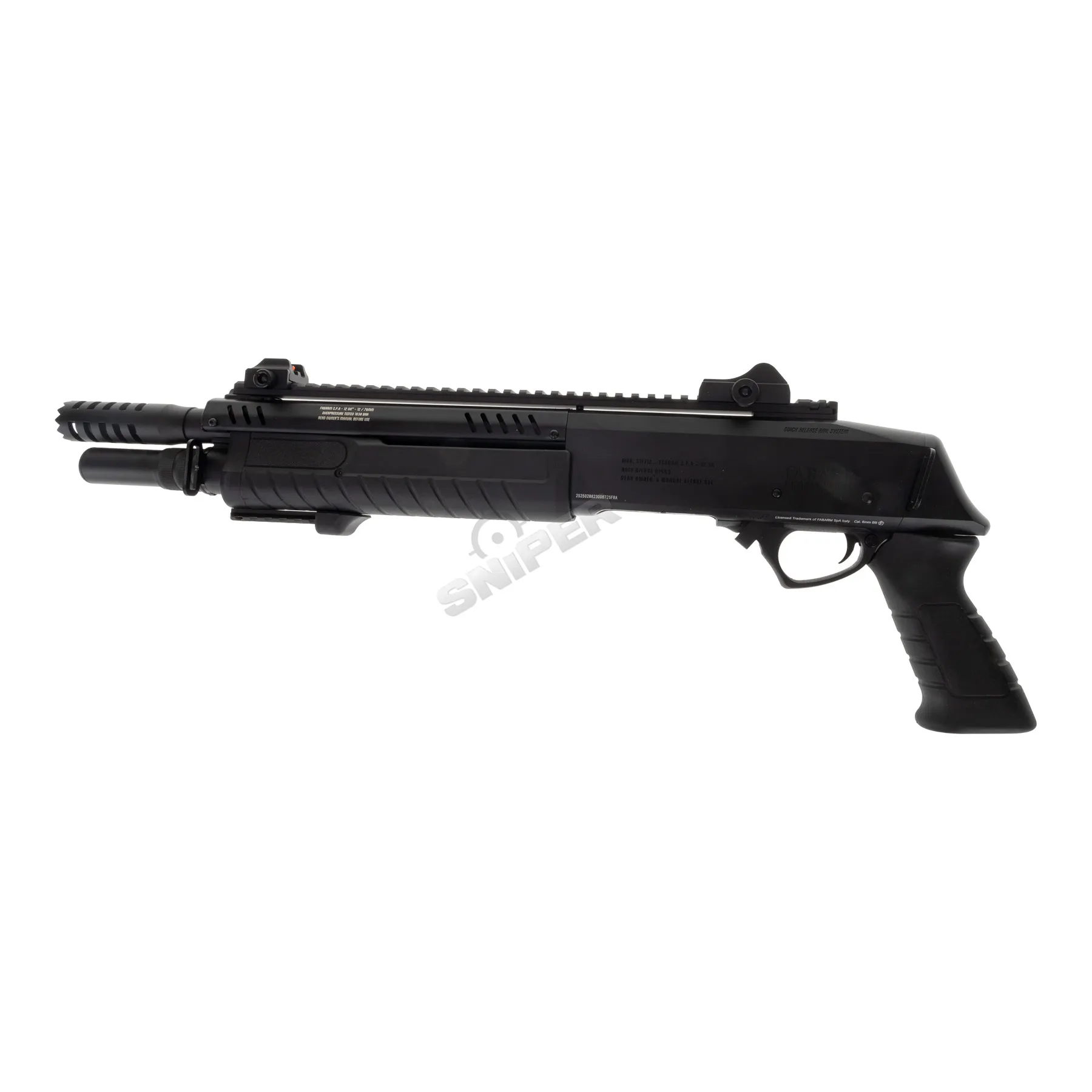 Fabarm STF12 Short 11" Gas Pumpgun, Black Fabarm STF12 Short 11" Gas Pumpgun, Black
