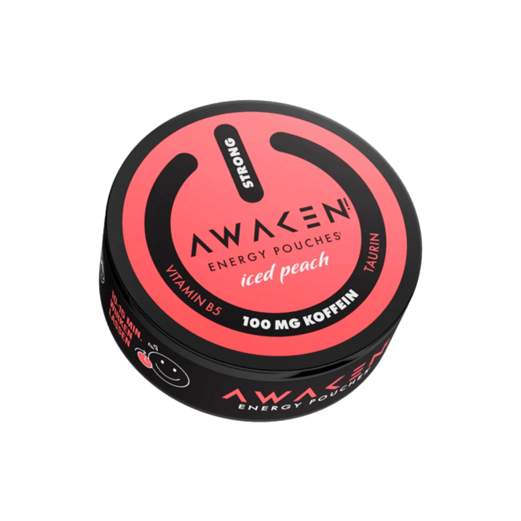 AWAKEN Iced Peach Energy Pouches 100mg