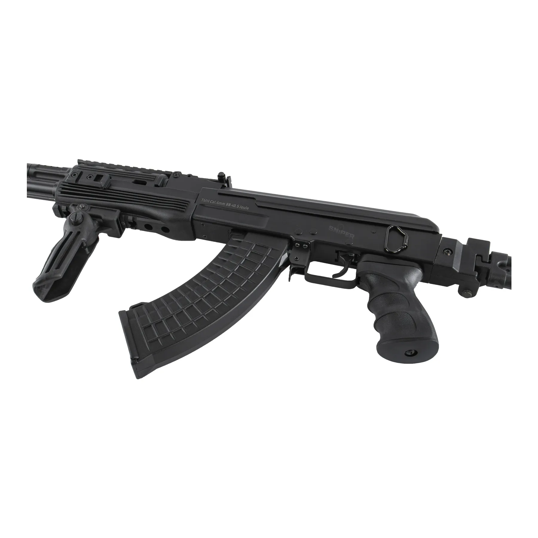 AK47 Tactical FS, < 0,5 Joule, Black