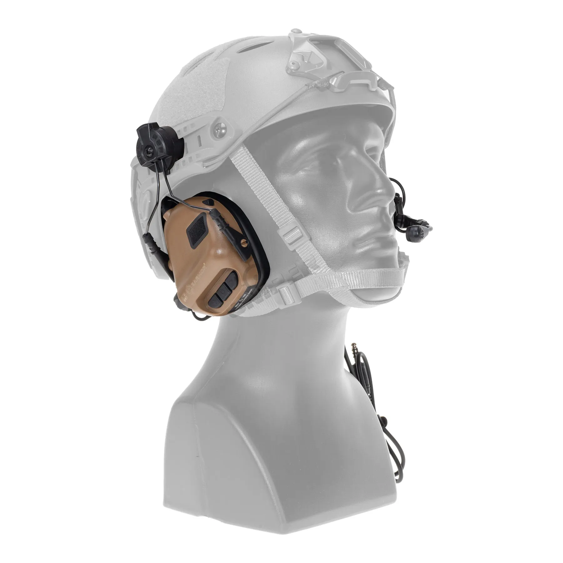 Earmor M32H Active Noise Reduction Headset für ARC Rails, Coyote