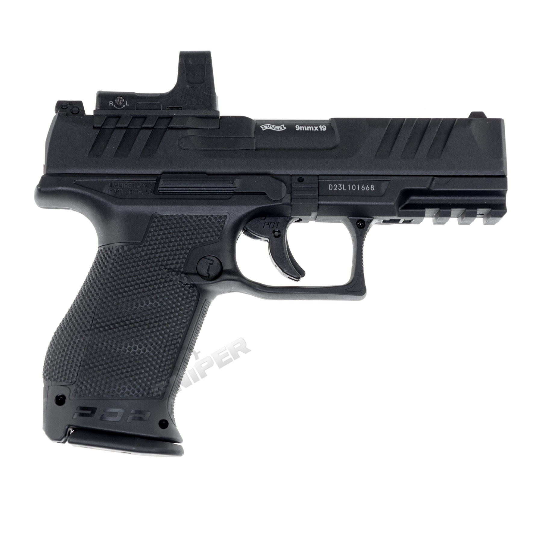 Walther PDP Compact 4" w/ Red Dot Visier NBB Co2 Softair Pistole, Black