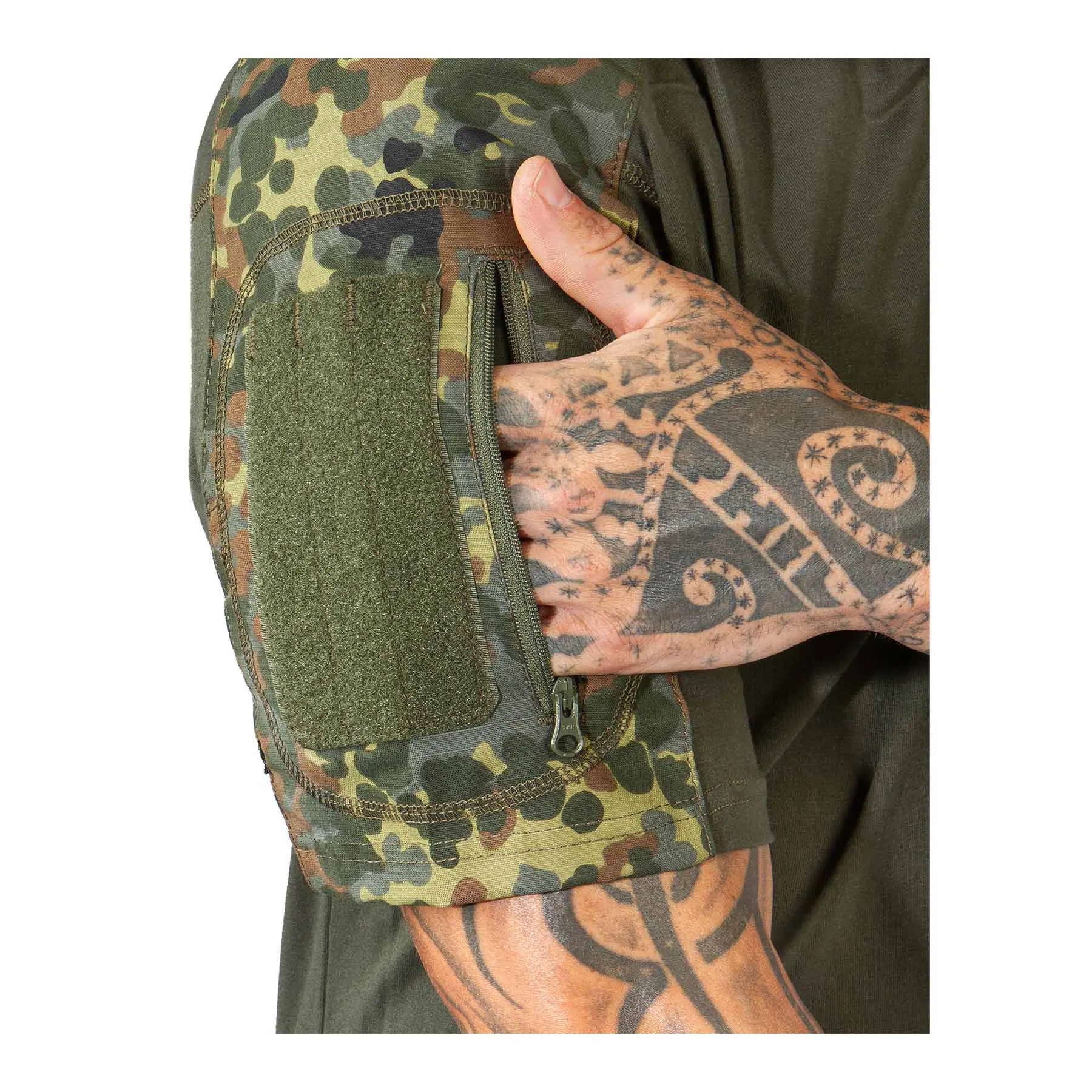 Combat Shirt Short Sleeve, Flecktarn Combat Shirt Short Sleeve, Flecktarn