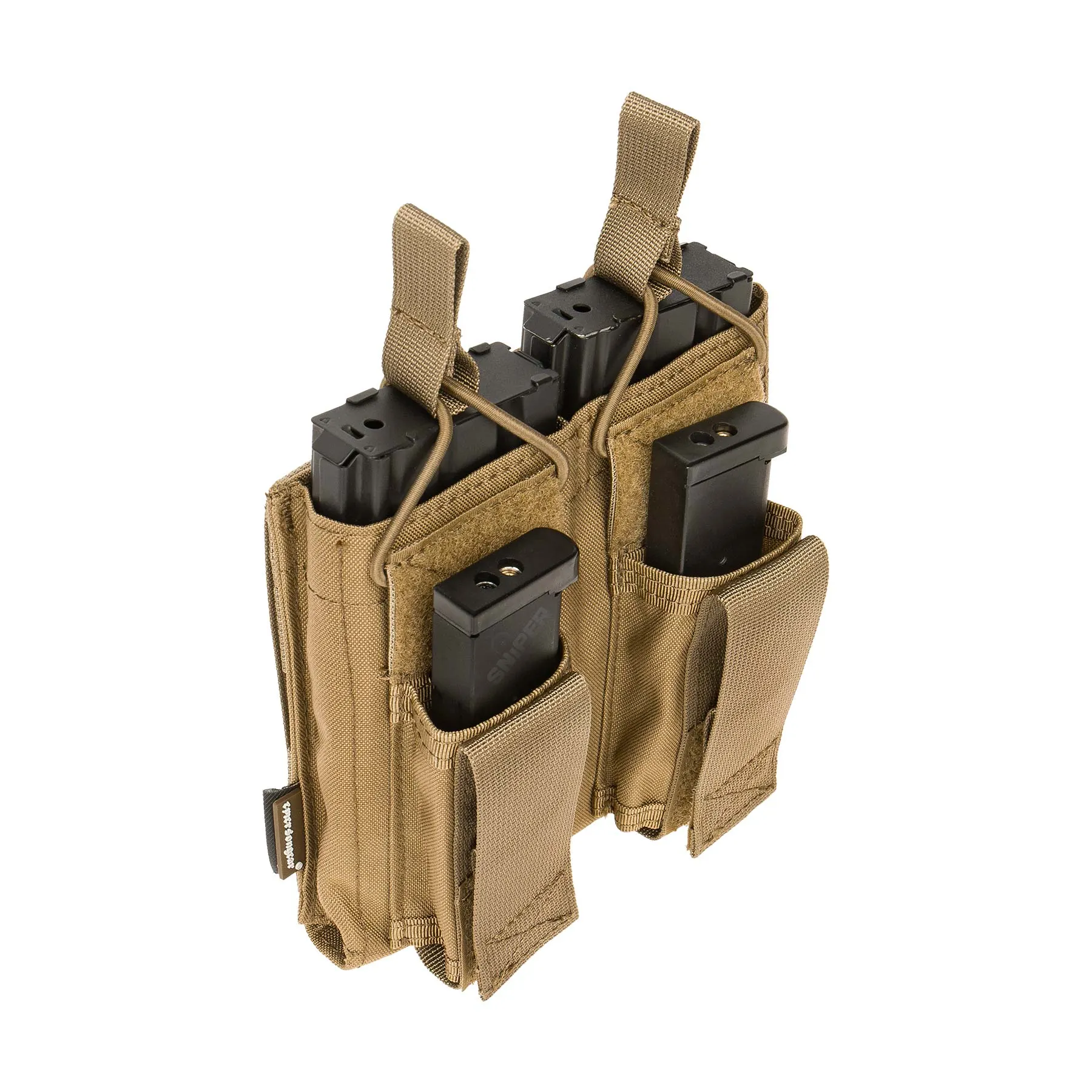 Pistol/ M4 Double Open Mag Pouch, Coyote Brown