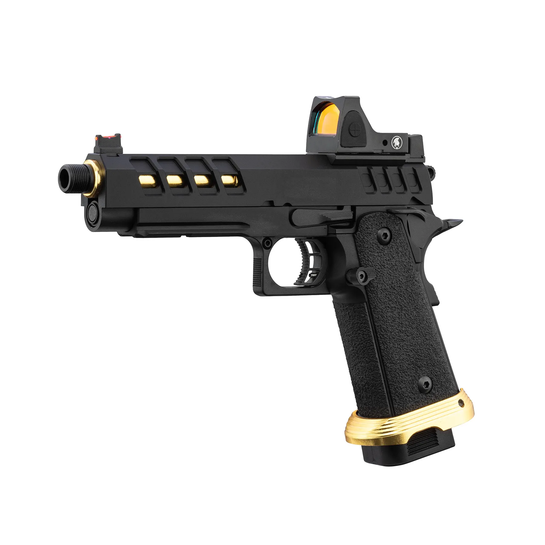 Lancer Tactical Heracles RMR Hi-Capa GBB Softairpistole, Black & Gold