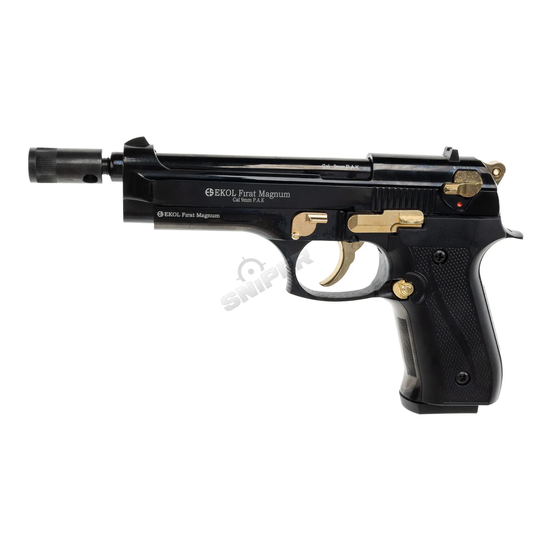 EKOL Firat 9mm P.A.K. Schreckschusspistole, Black/Gold
