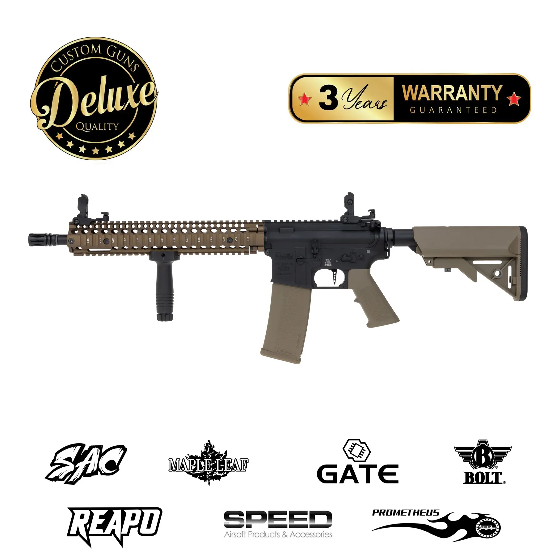 SAC X SA-E26 Edge Daniel Defense MK18 (S)AEG, Chaos Bronze