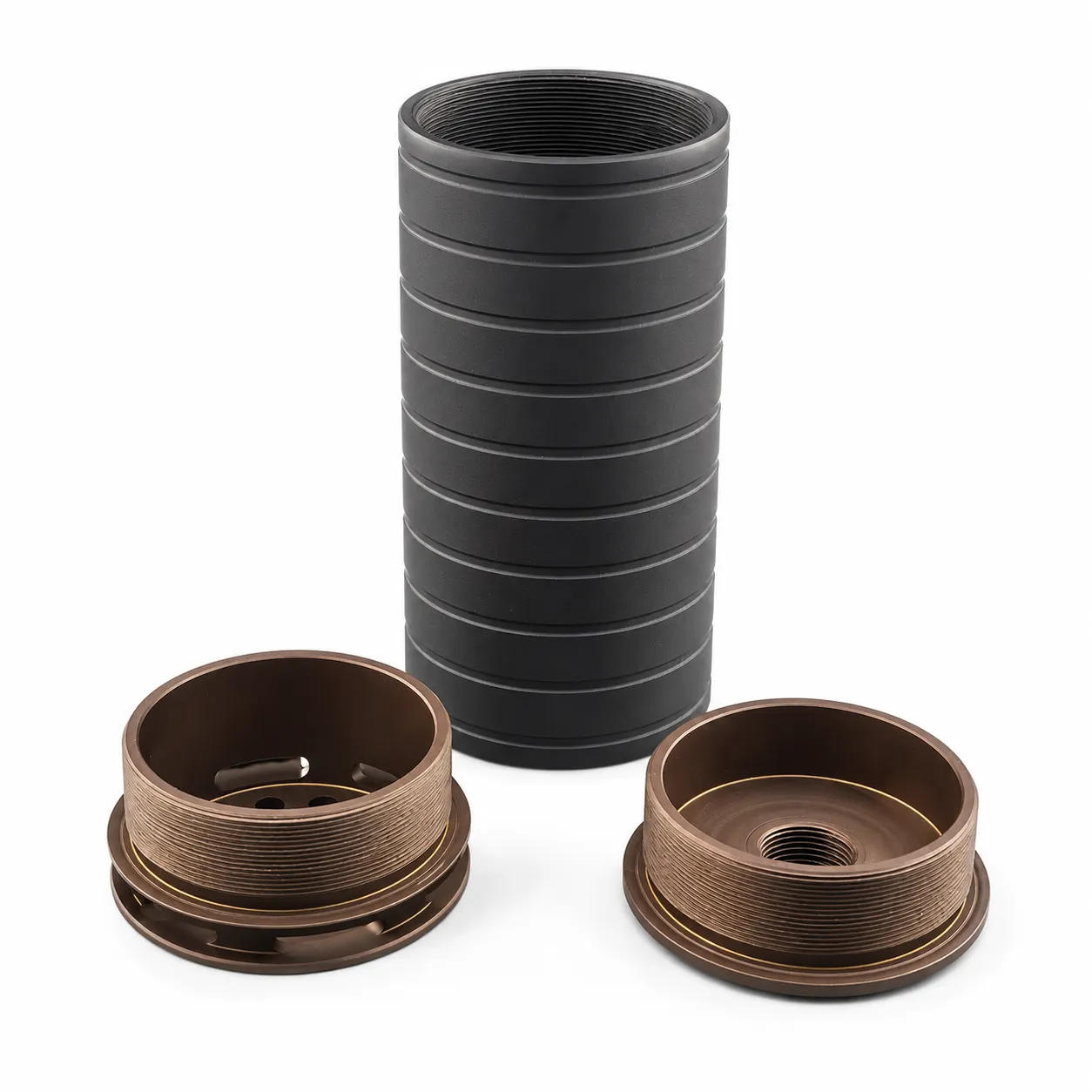 SAC CNC MCS Fatty 50mm Suppressor, Black/Bronze
