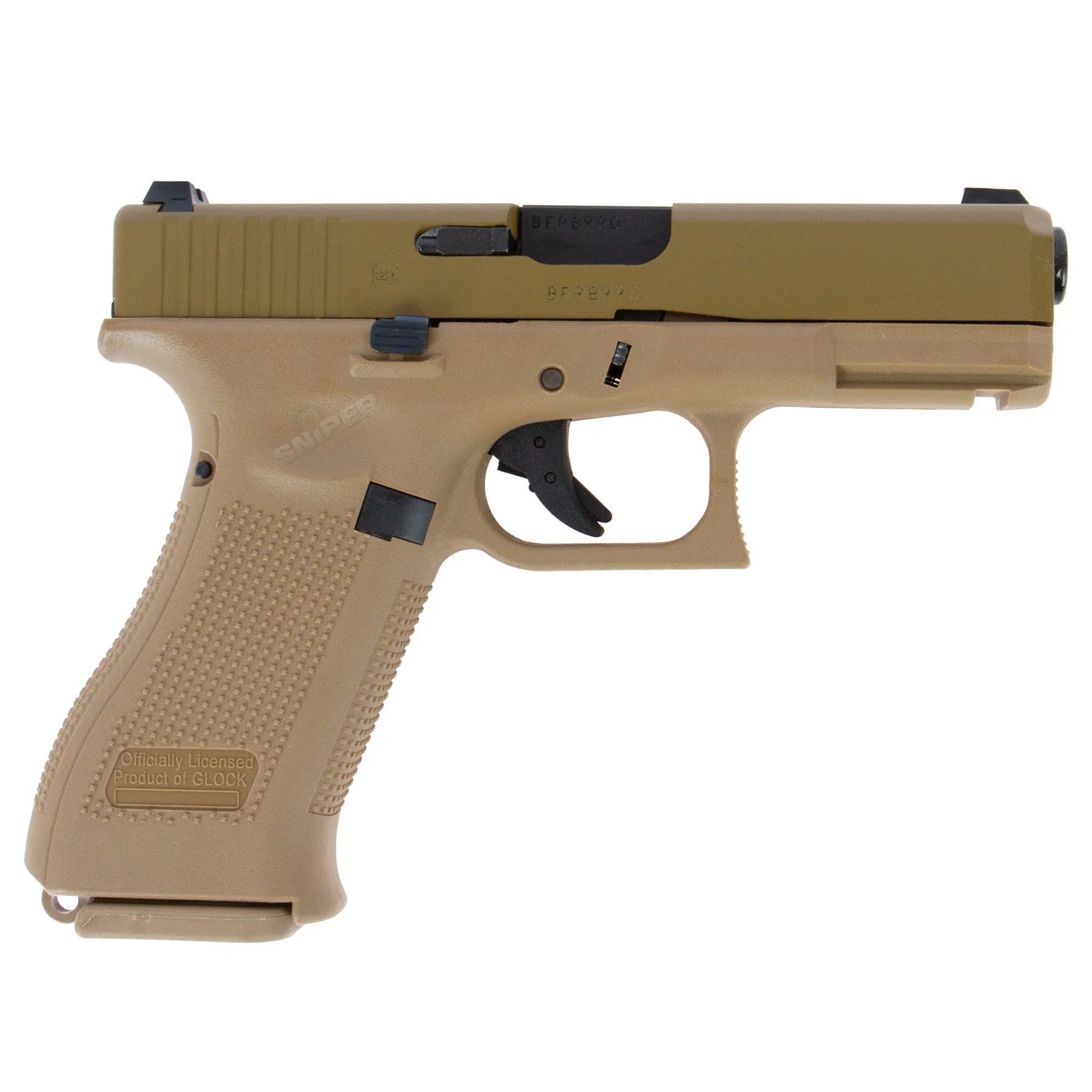 Glock 19X Tan GBB Softair Pistole