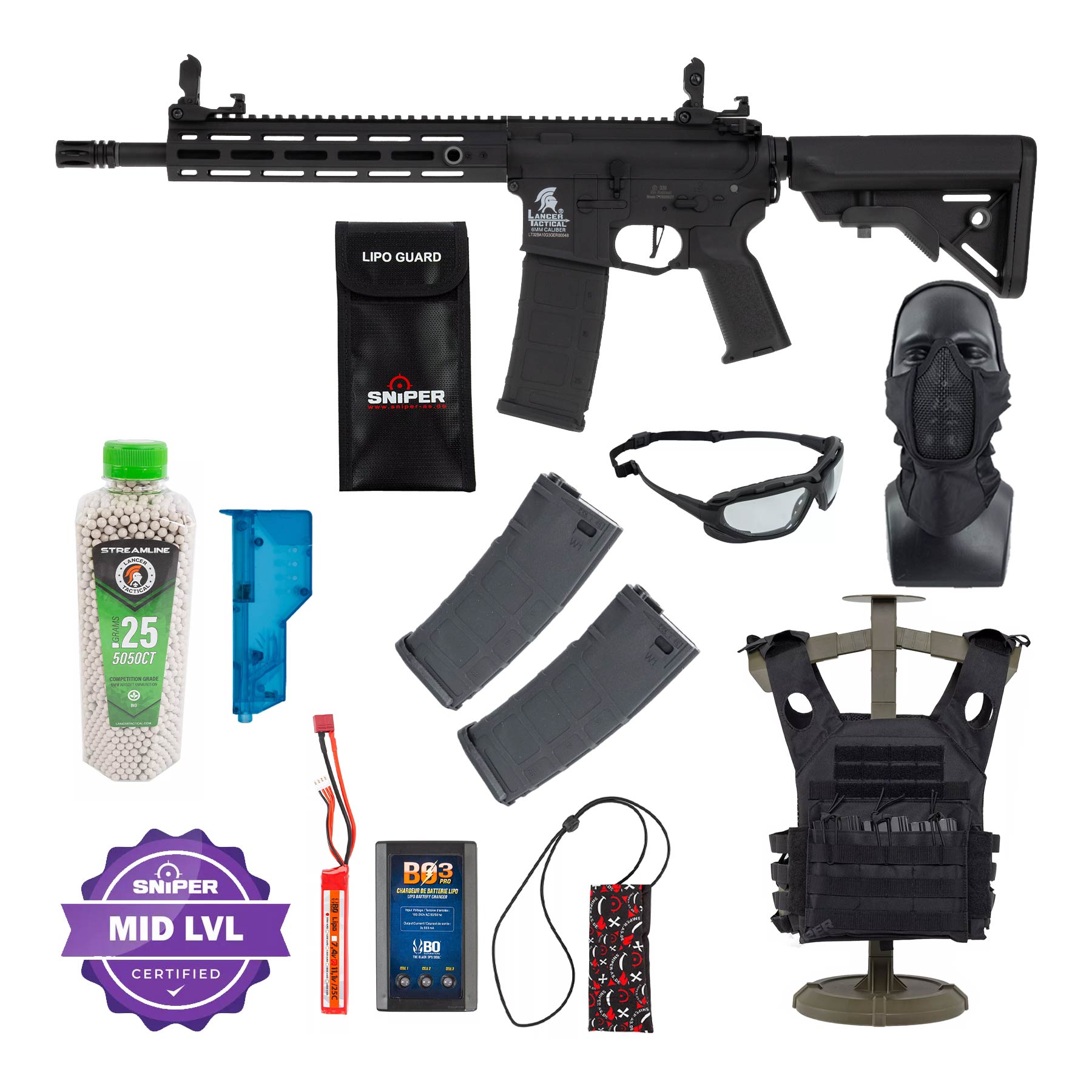 Einsteiger Set #2 -  Lancer Hellion M-Lock 10" Gen 3 w/ Nebula ETU (S)AEG, Black