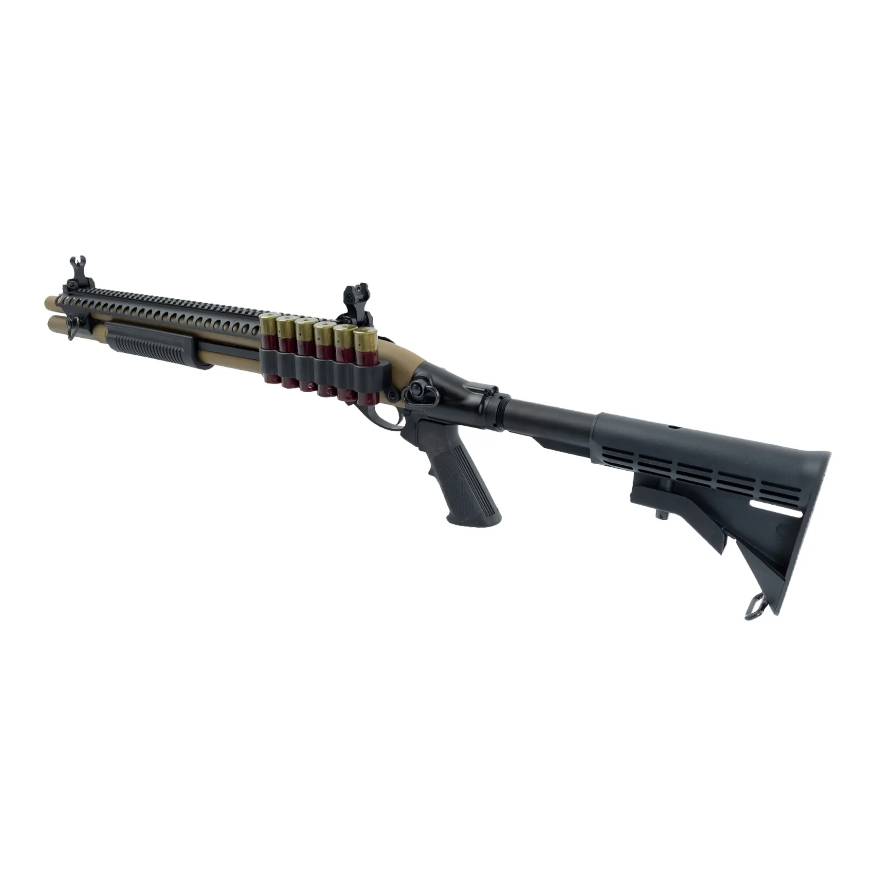 M870 AR Tactical Tri-Shot Gas Action Shotgun, Tan