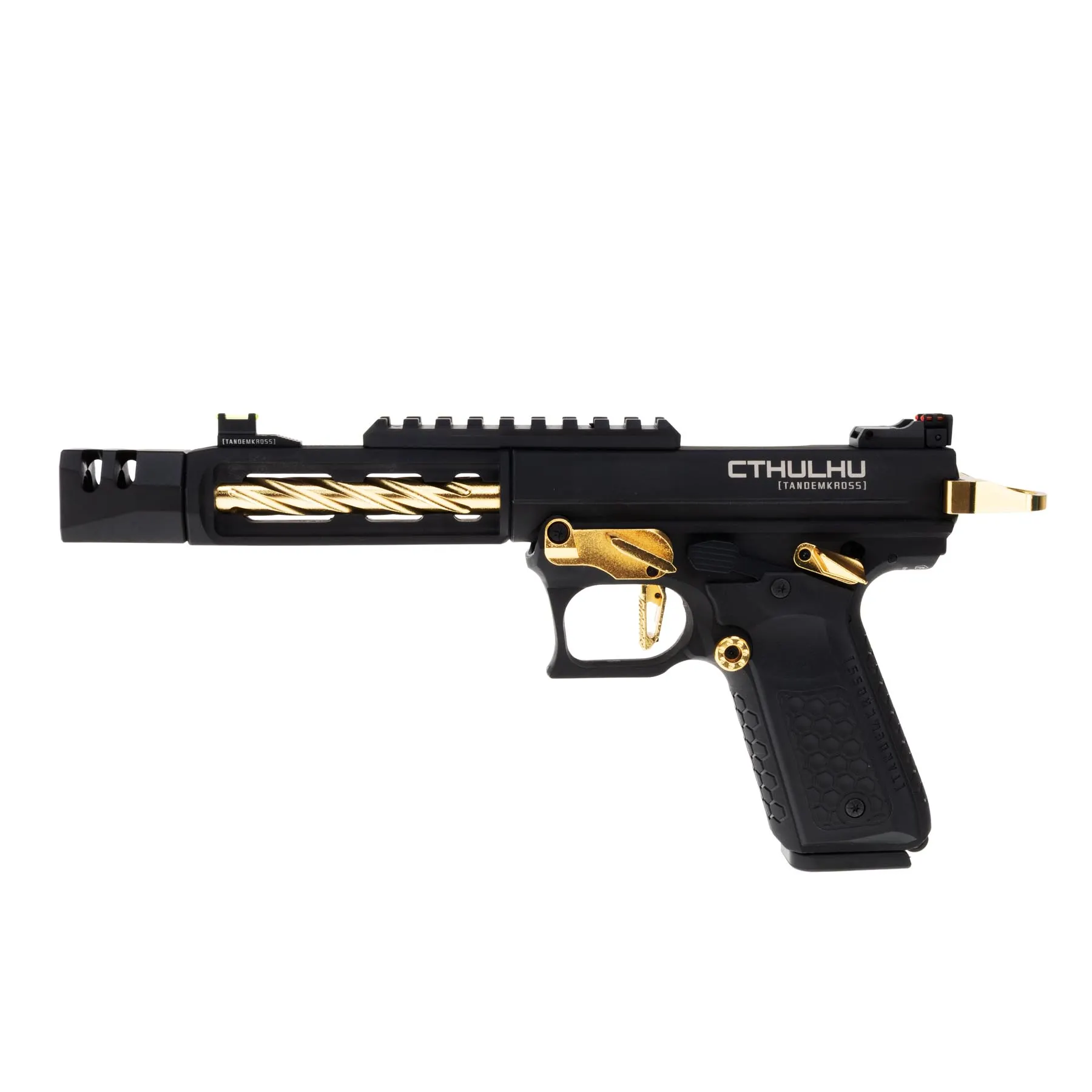 Lancer Tandemkross Cthulhu GBB Softair Pistole, Black/Gold