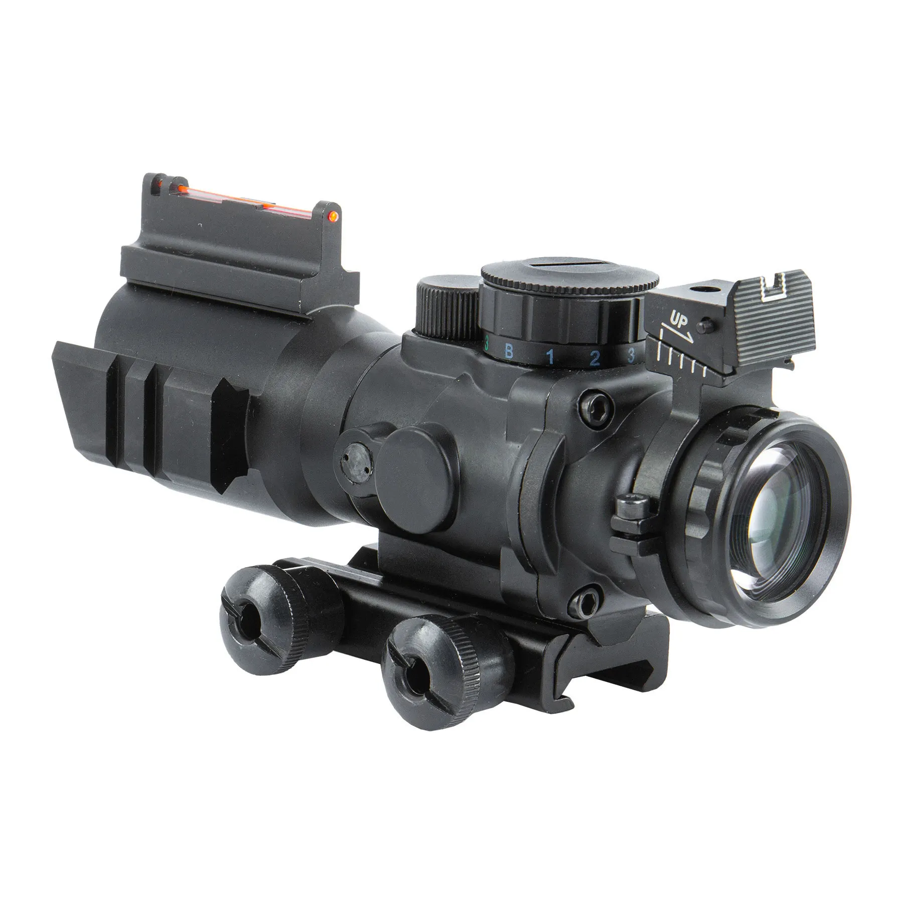 Theta Optics 4x32 Rhino Fiber Scope, Black