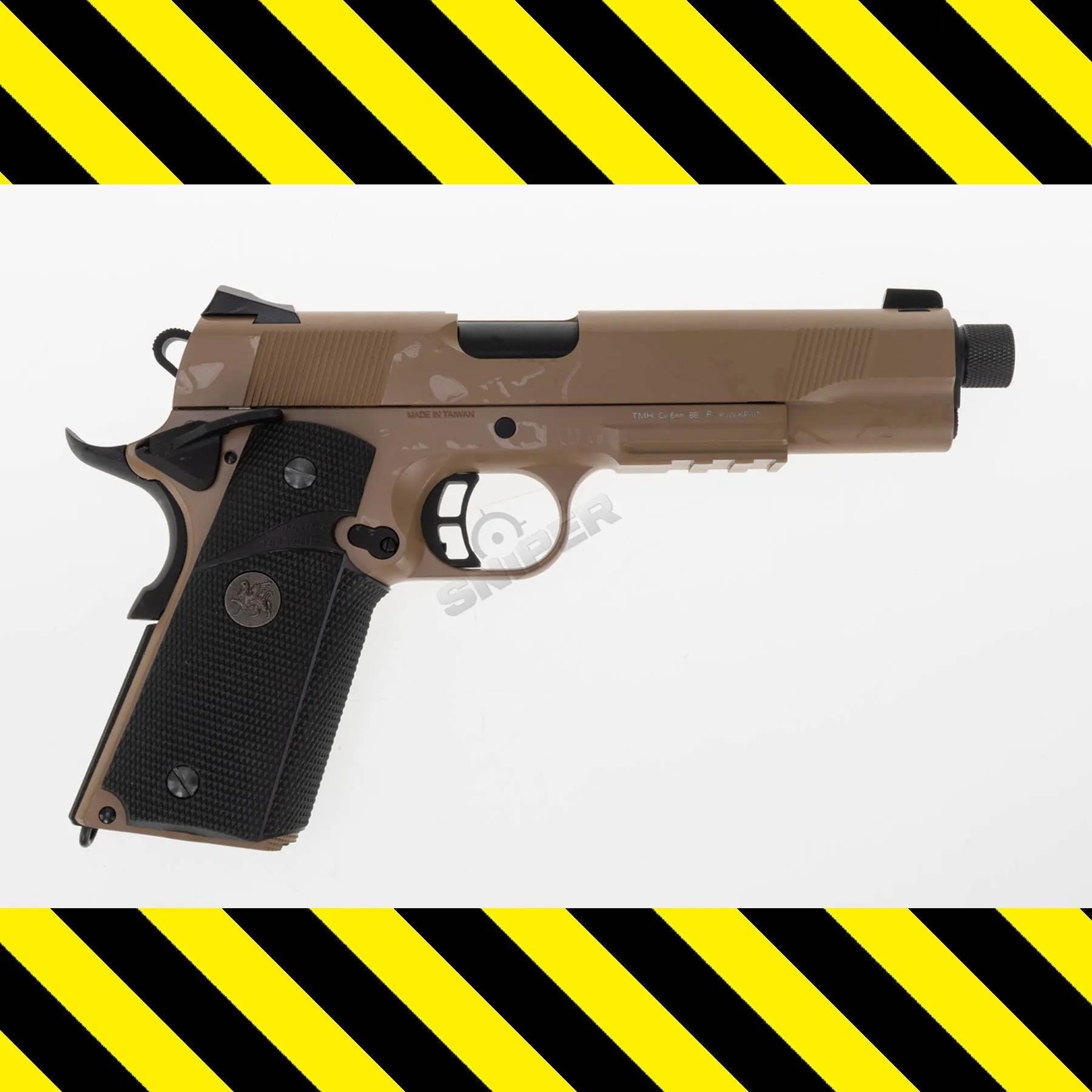 B-Ware KJ Works M1911 MEU TBC Full Metal Co2, Tan