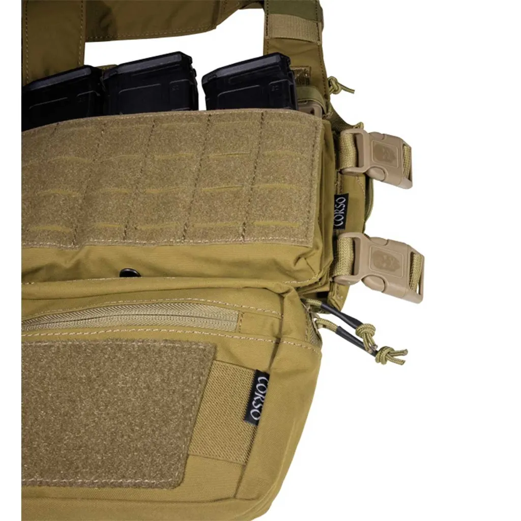 Corso Tactical Chest Rig Flint MK1, Black Corso Tactical Chest Rig Flint MK1, Camo