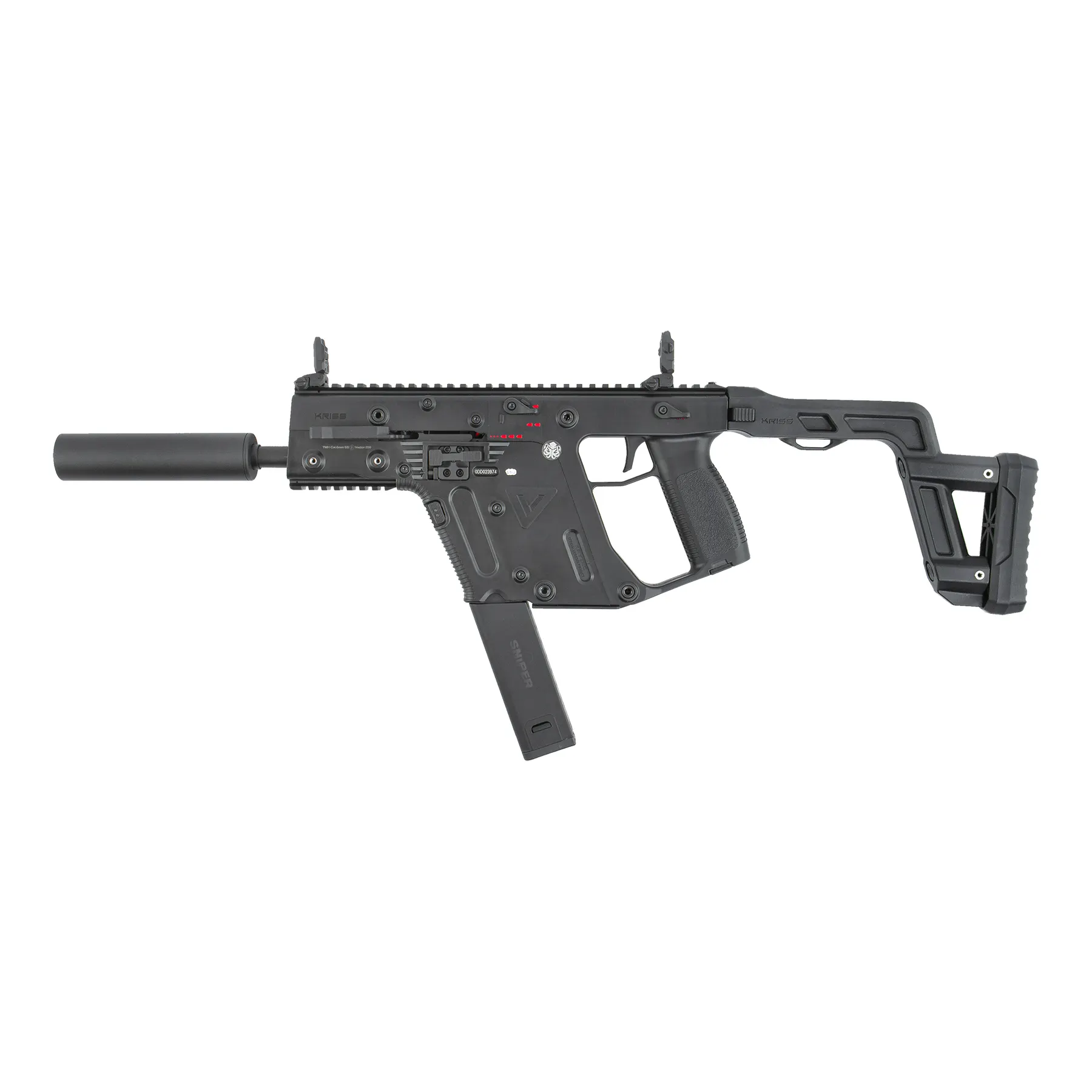 Kriss Vector w/ Mock Suppressor (S)AEG, Black Kriss Vector w/ Mock Suppressor (S)AEG, Black