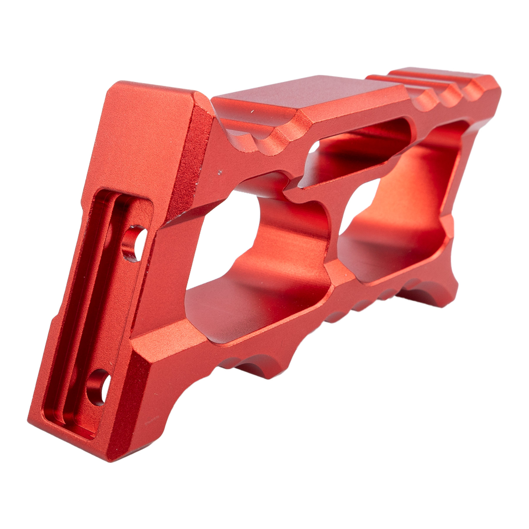 M-Lok / Keymod Aluminum Angled Forward Grip, Red
