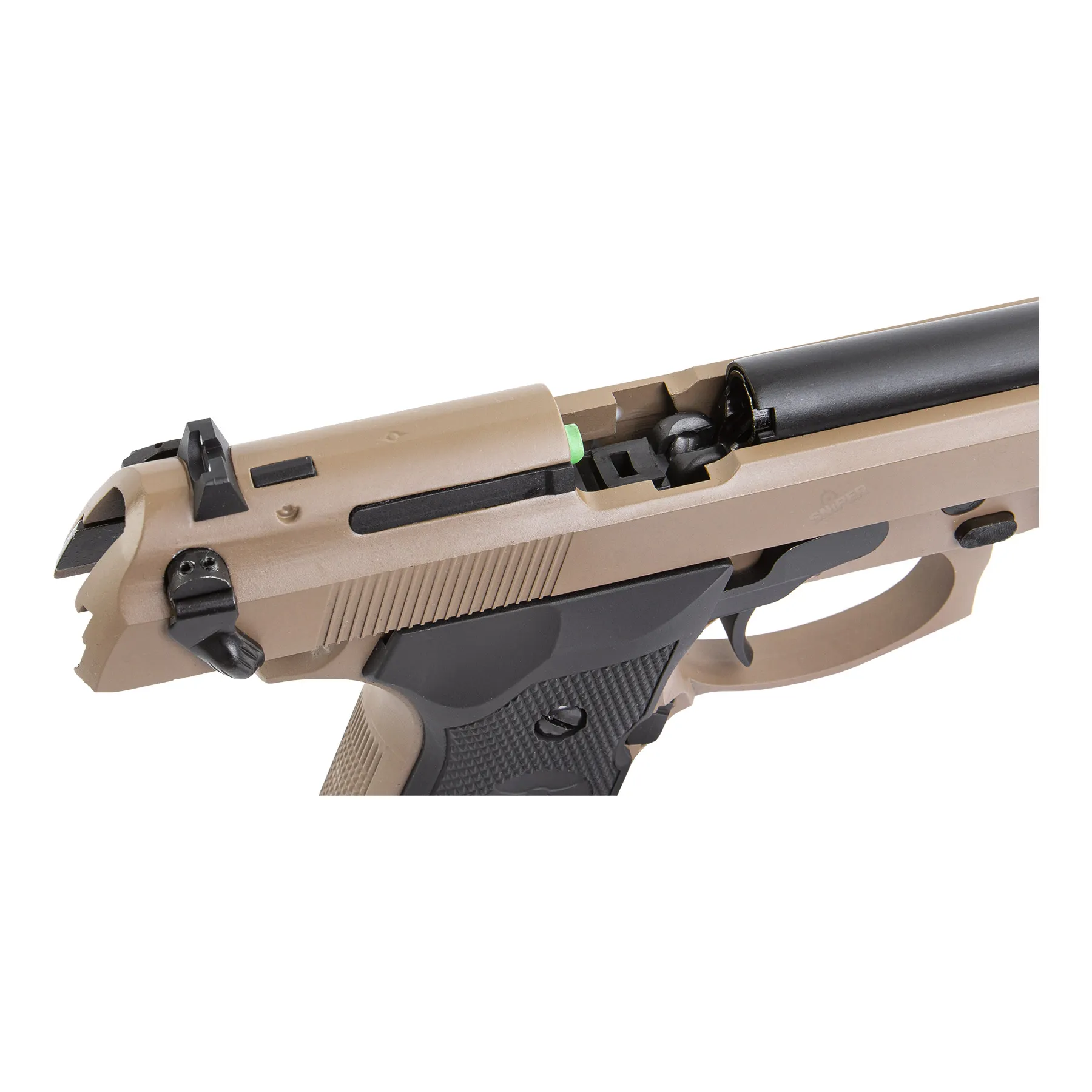 Raven R9 Softairpistole GBB, Tan