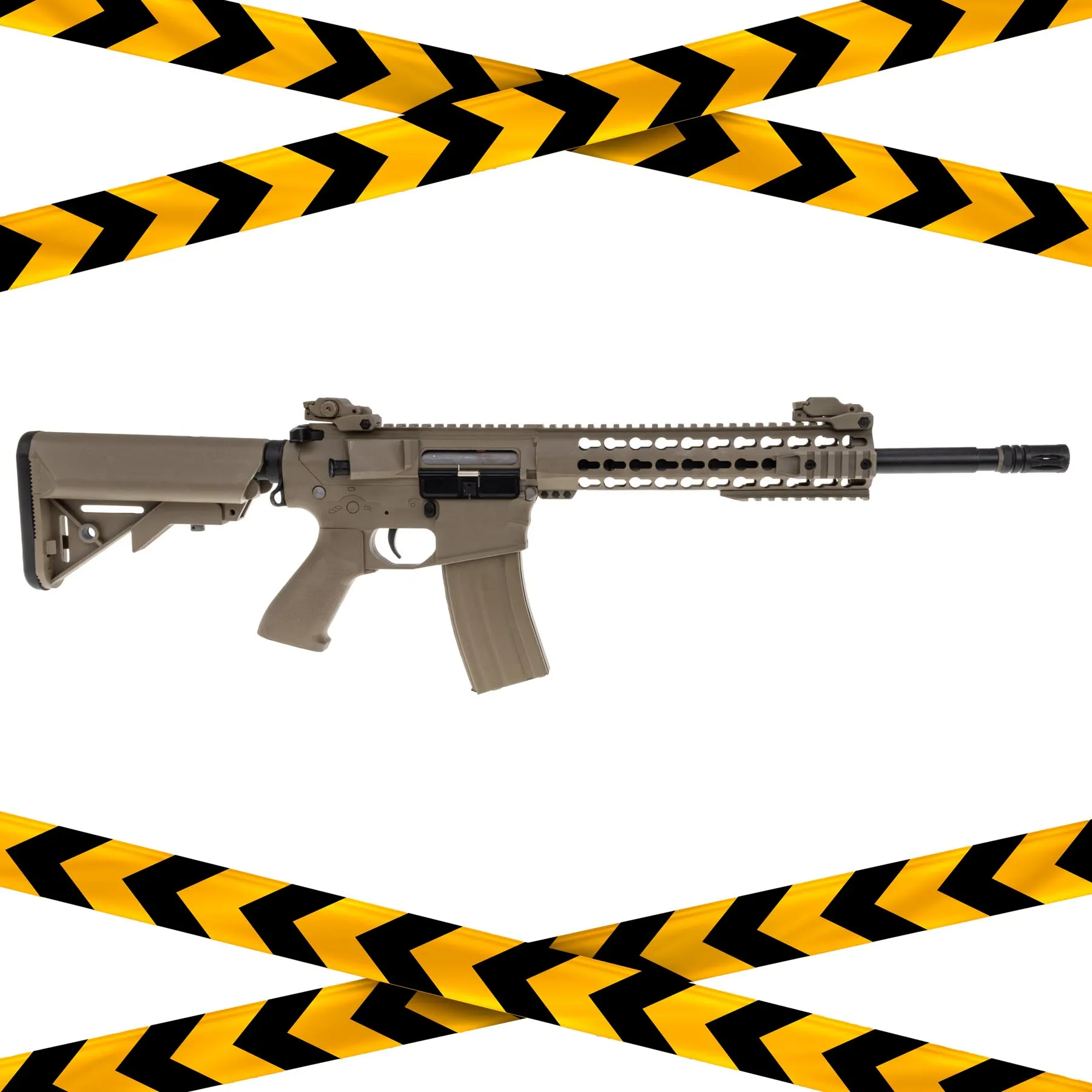 B-Ware M4 EVO Keymod ETU+Mosfet (S)AEG, Tan